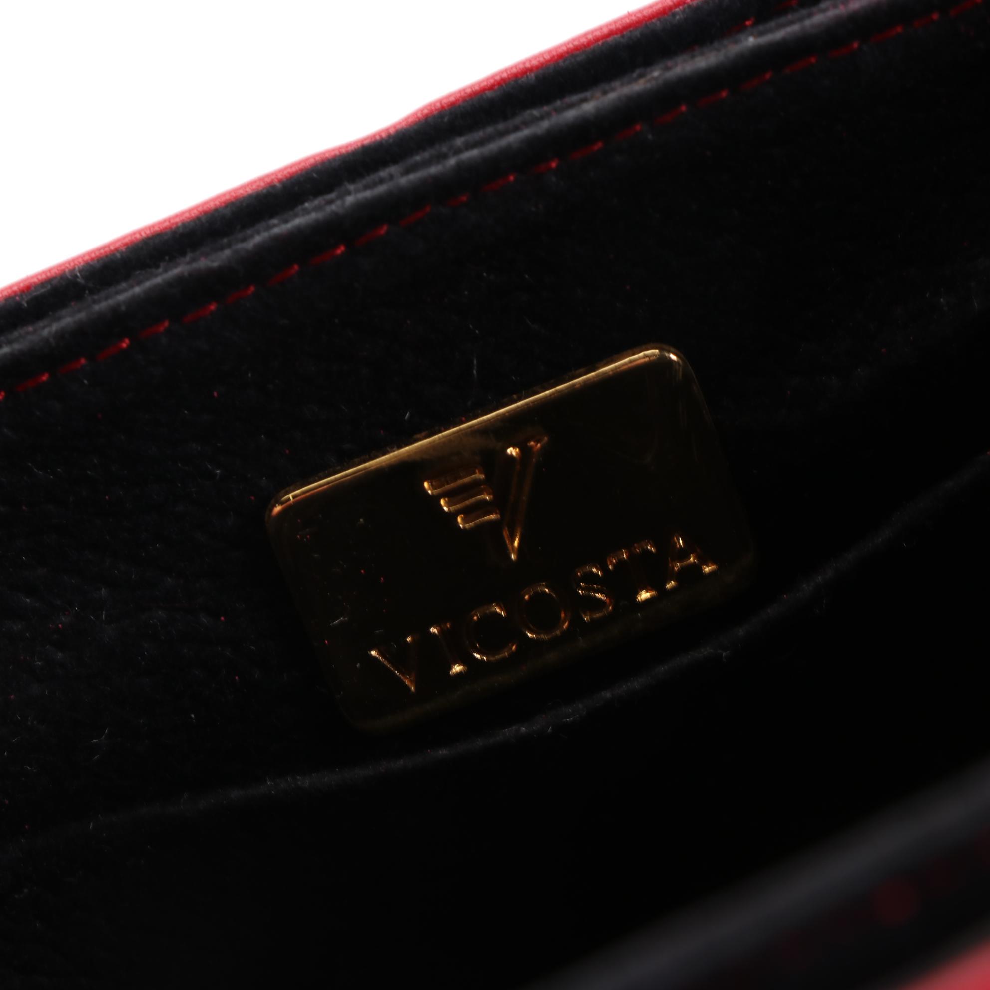 Vicosta Structured Crossbody Bag in Red Leather