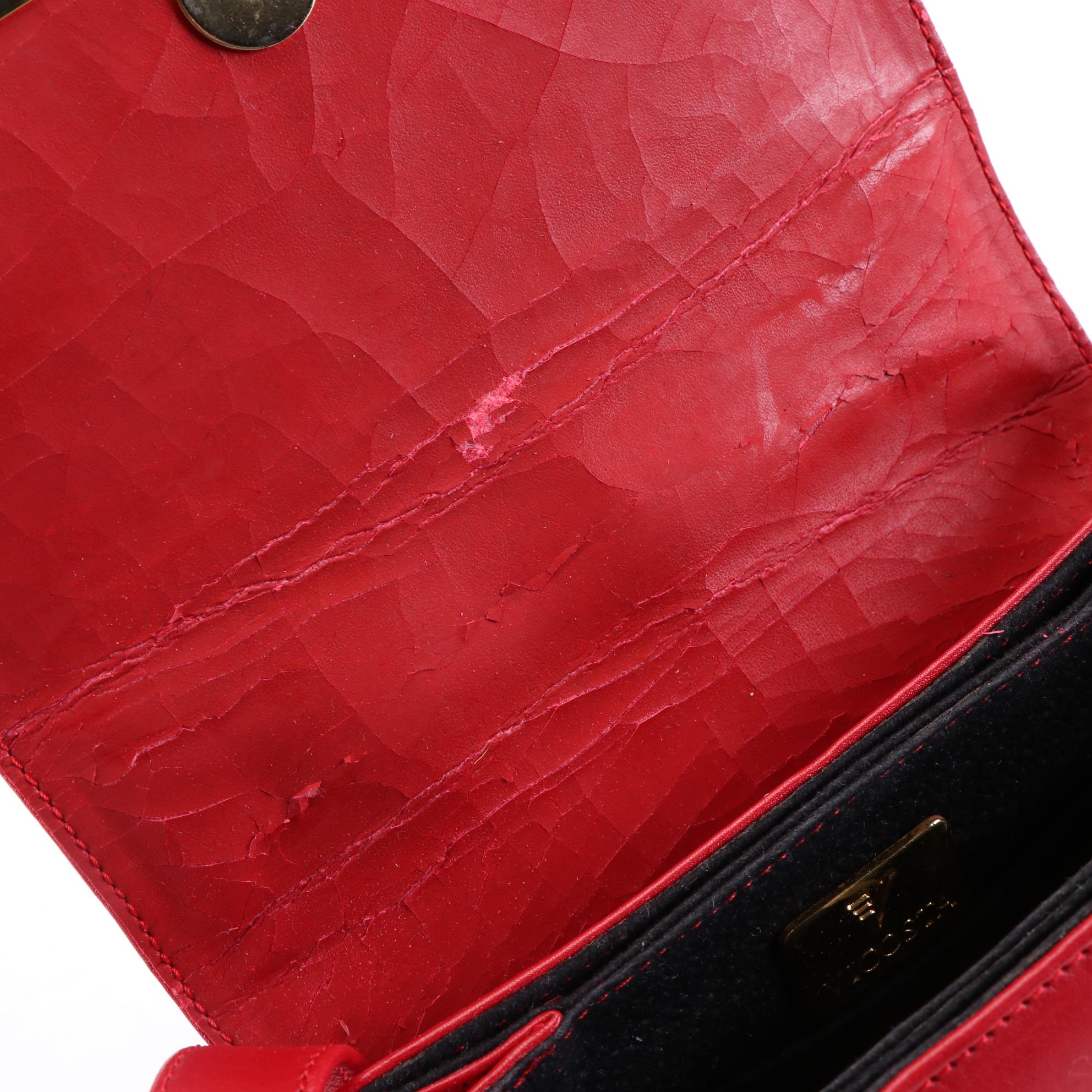 Vicosta Structured Crossbody Bag in Red Leather