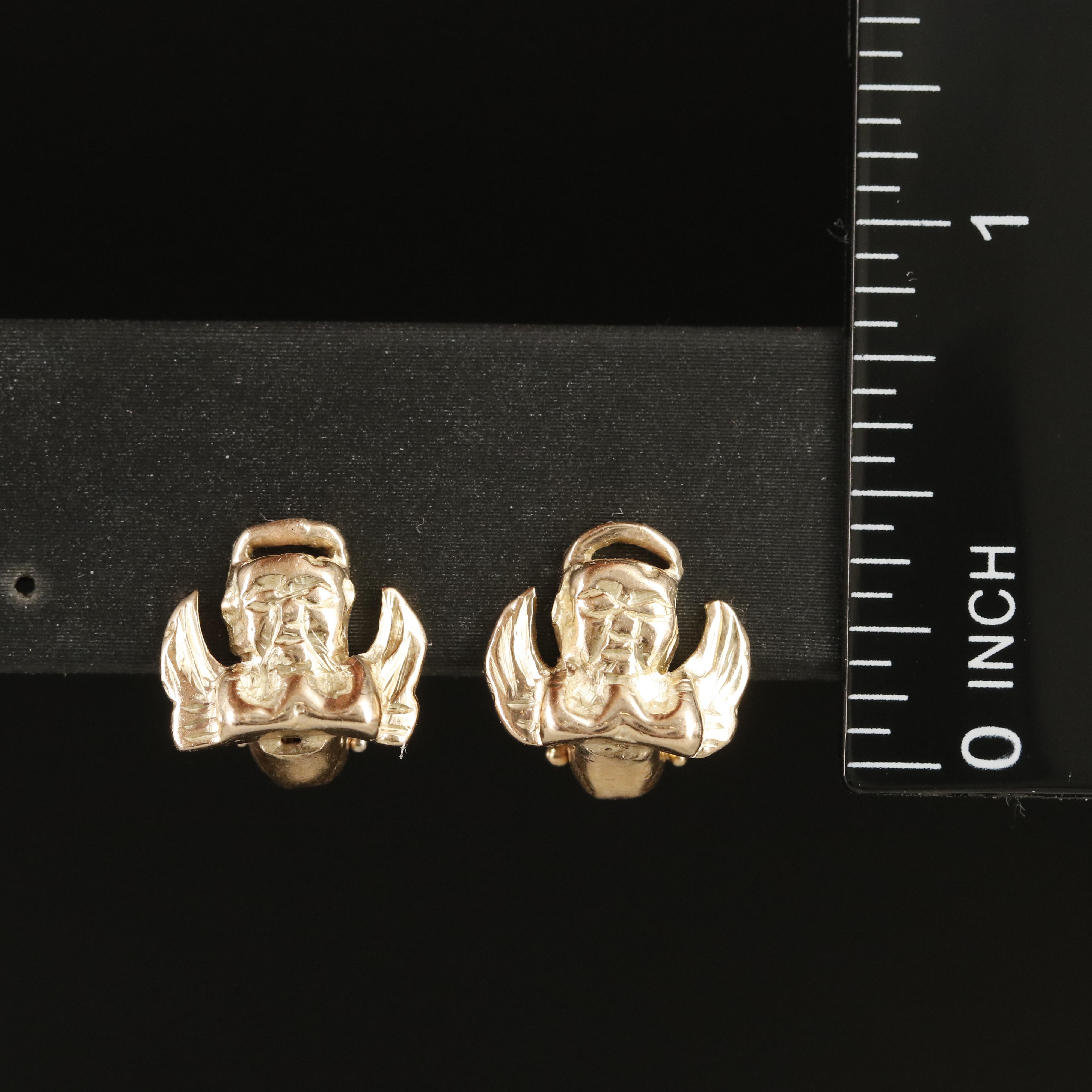 14K Angel Earrings