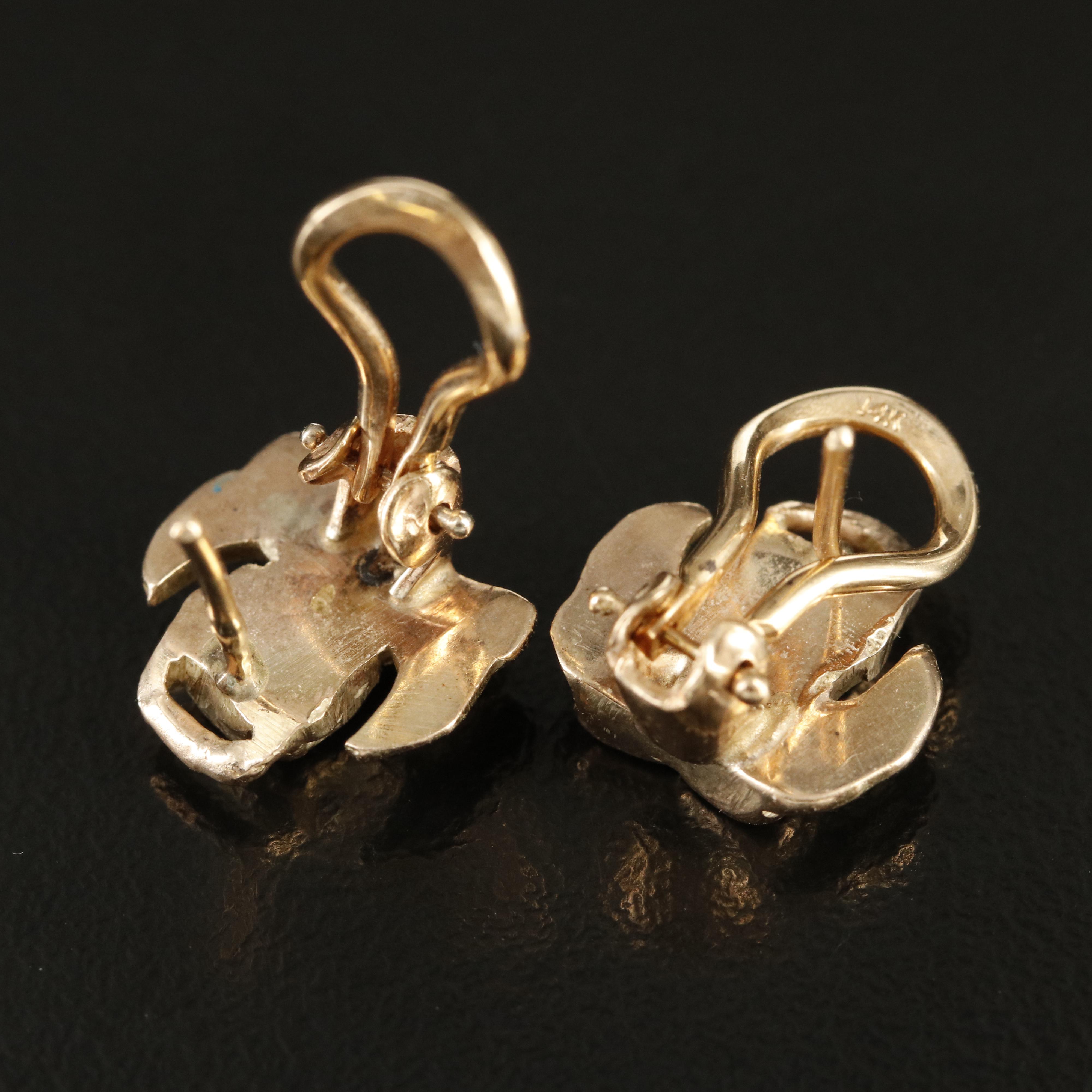 14K Angel Earrings