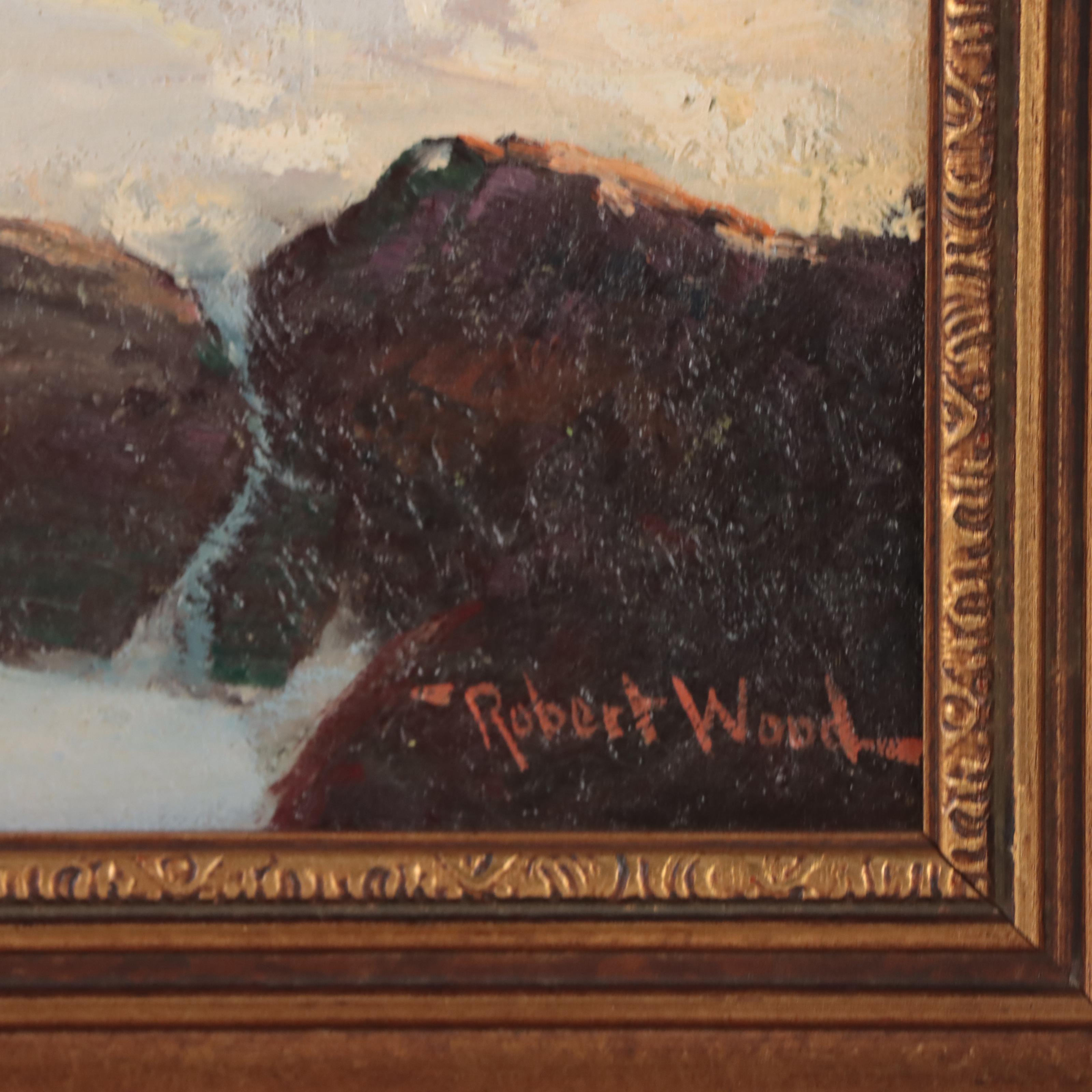 Robert Wood Seascape Oil Painting "Resplendent Sea"