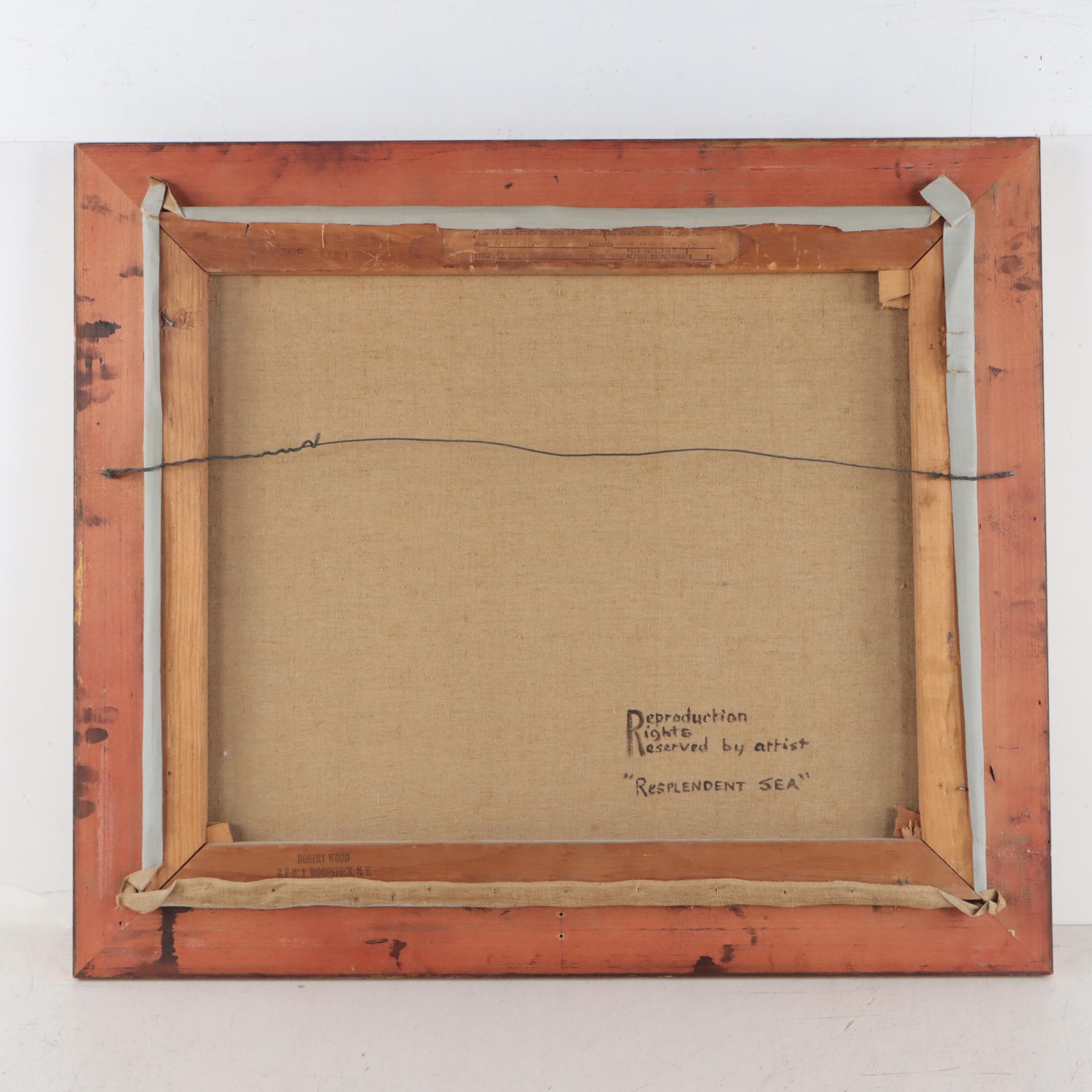 Robert Wood Seascape Oil Painting "Resplendent Sea"