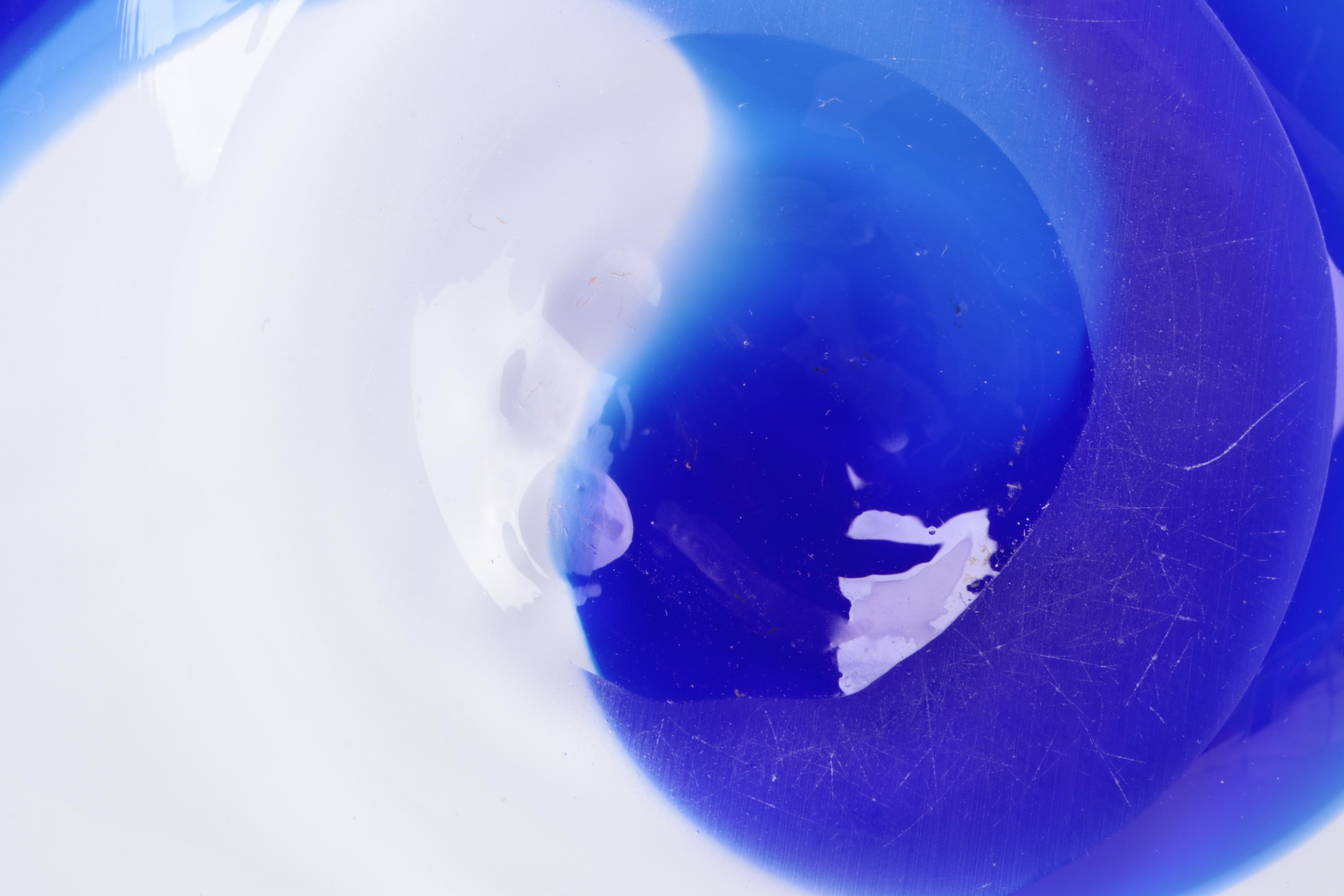 Handmade Cobalt Art Glass Vase and Pitcher