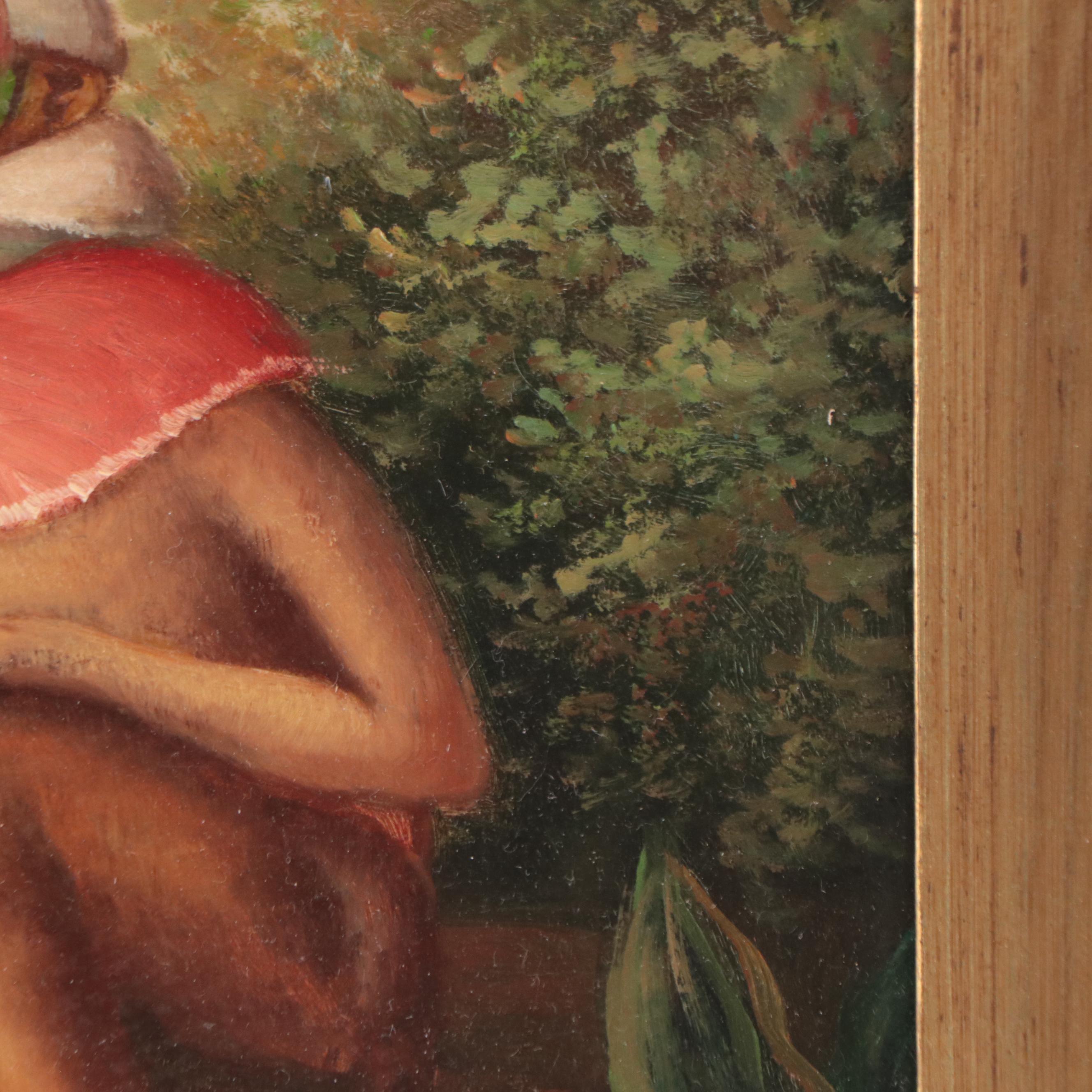 Borofsky Oil Painting of Anthropomorphic Monkey