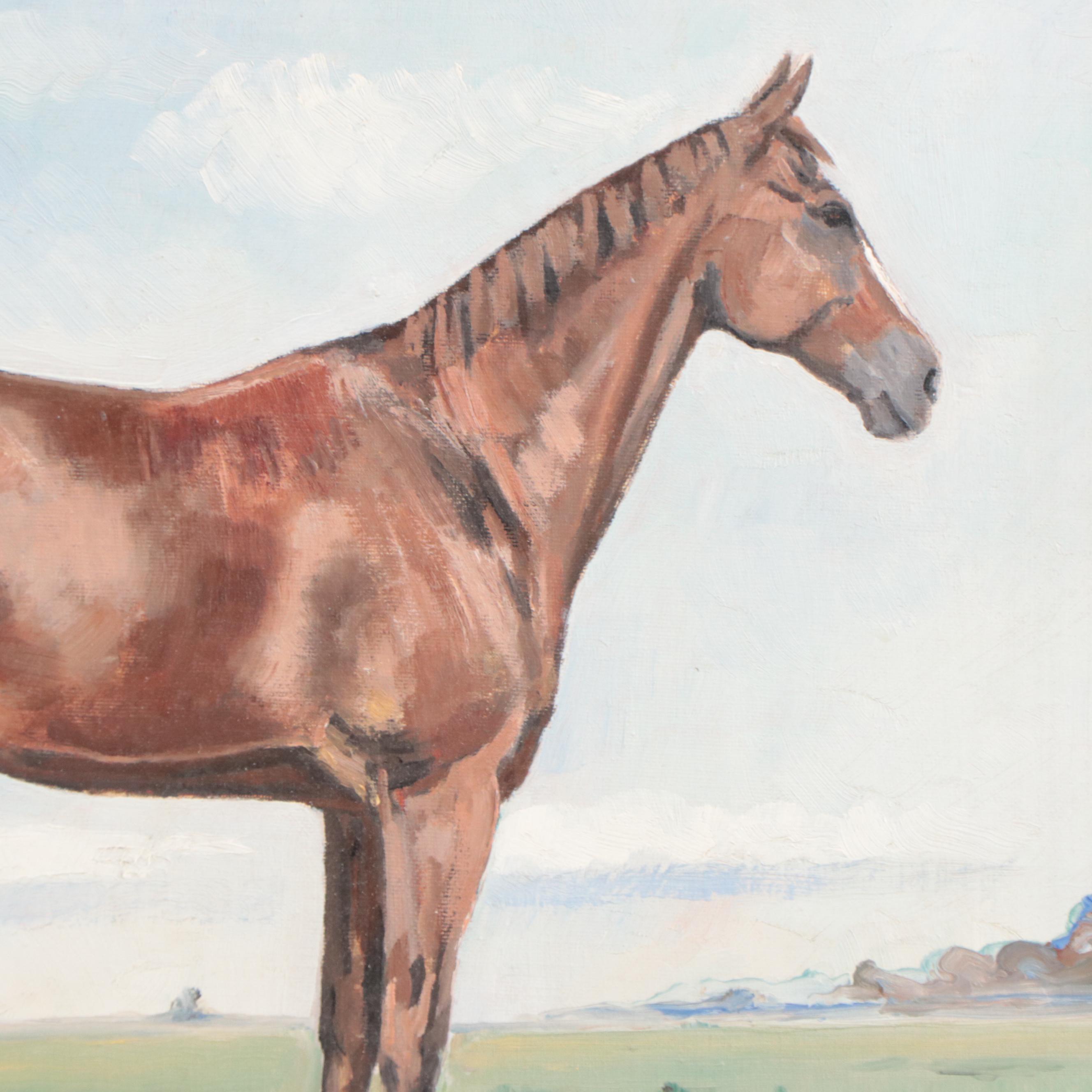 W. Henry Horse Portrait Oil Painting, 1970
