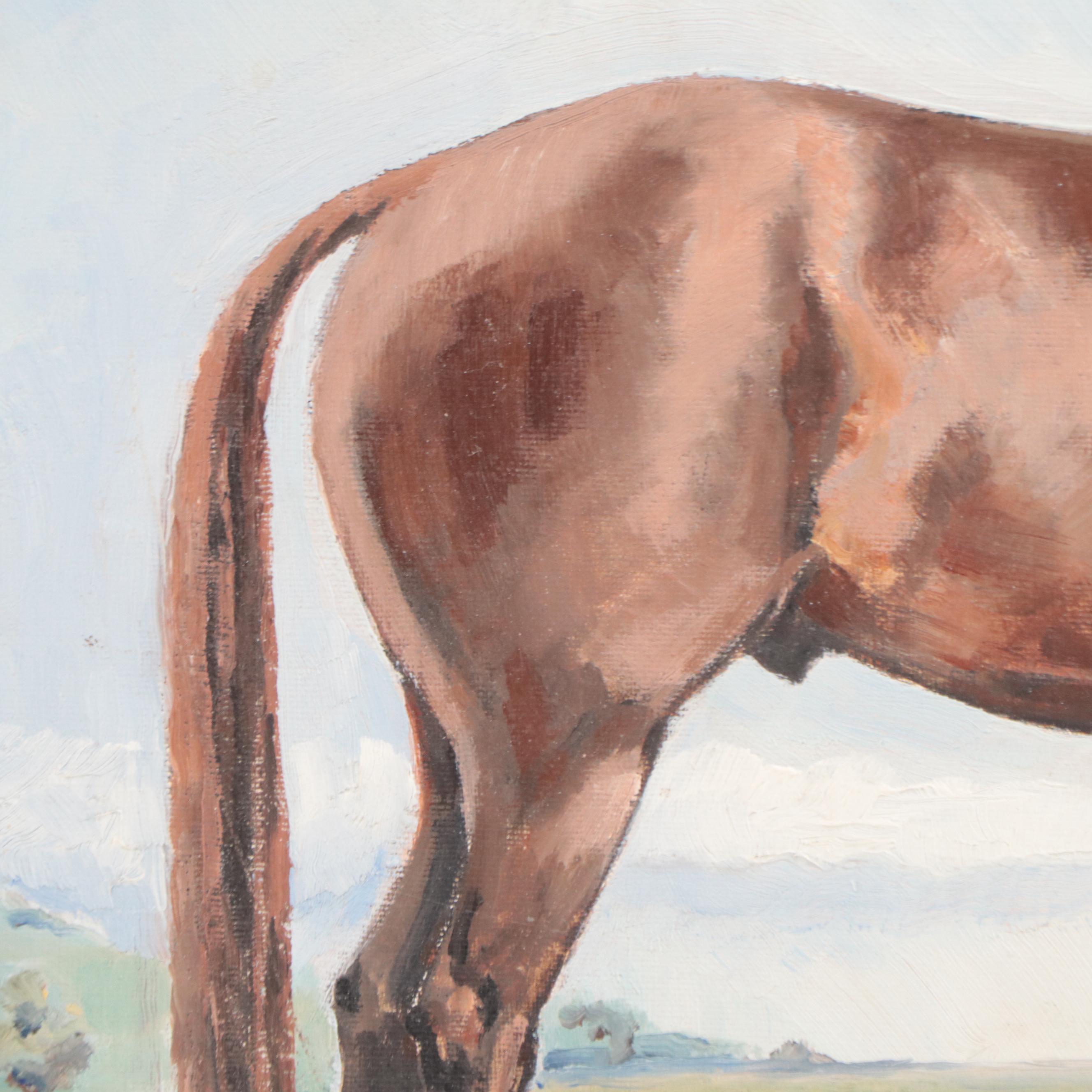 W. Henry Horse Portrait Oil Painting, 1970