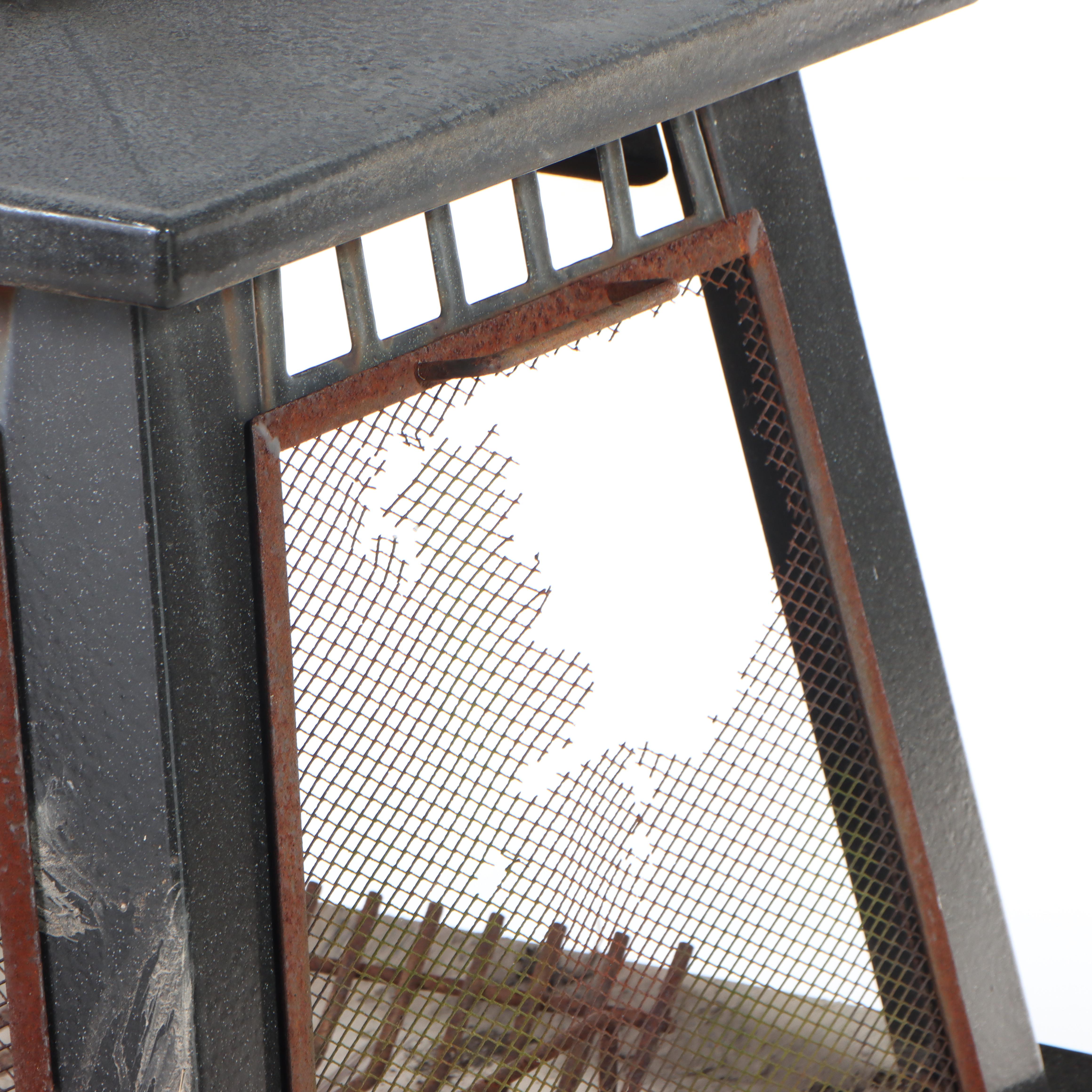 New Braunfels Metal Outdoor Fireplace