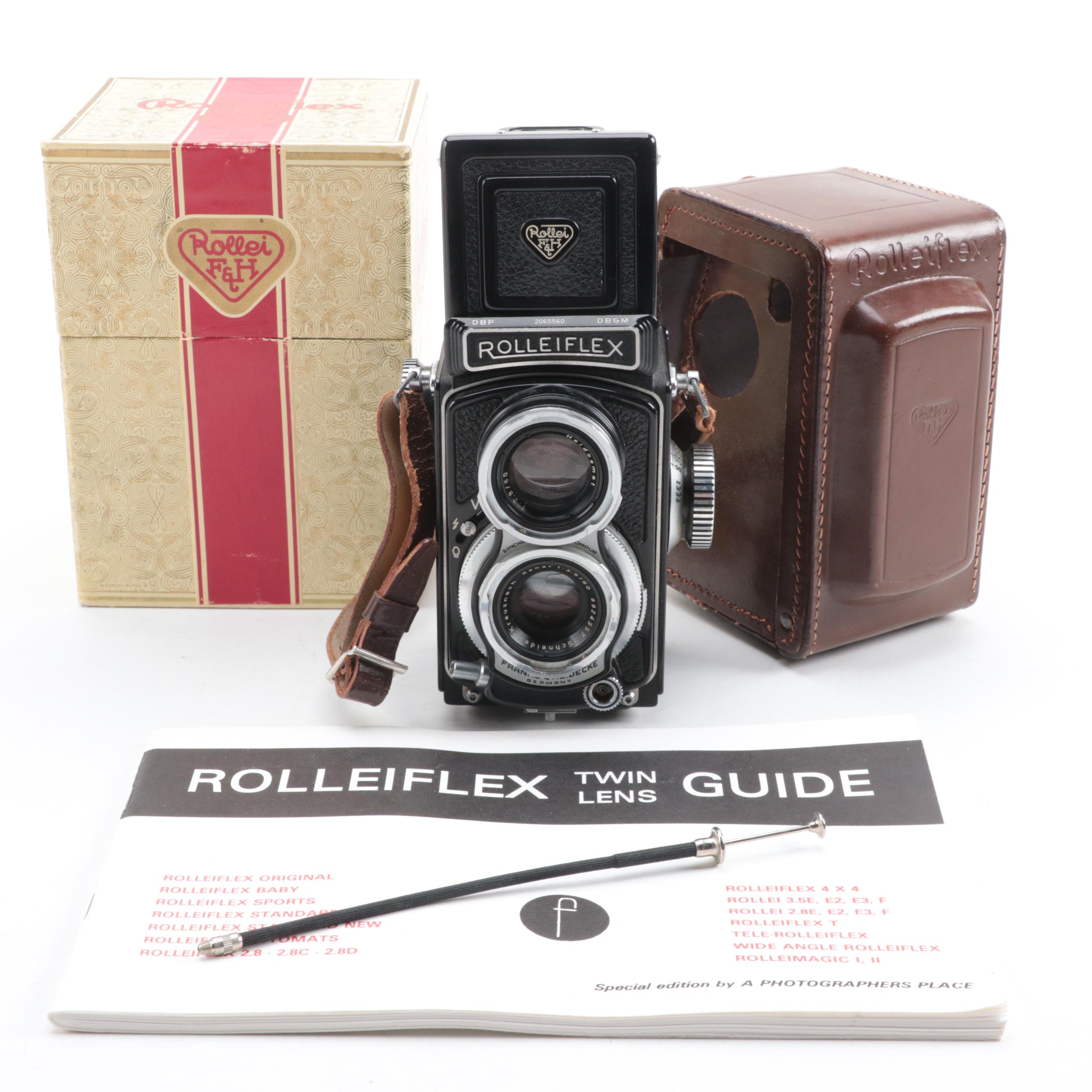 Rollei Rolleiflex Medium Format TLR Camera with Leather Case