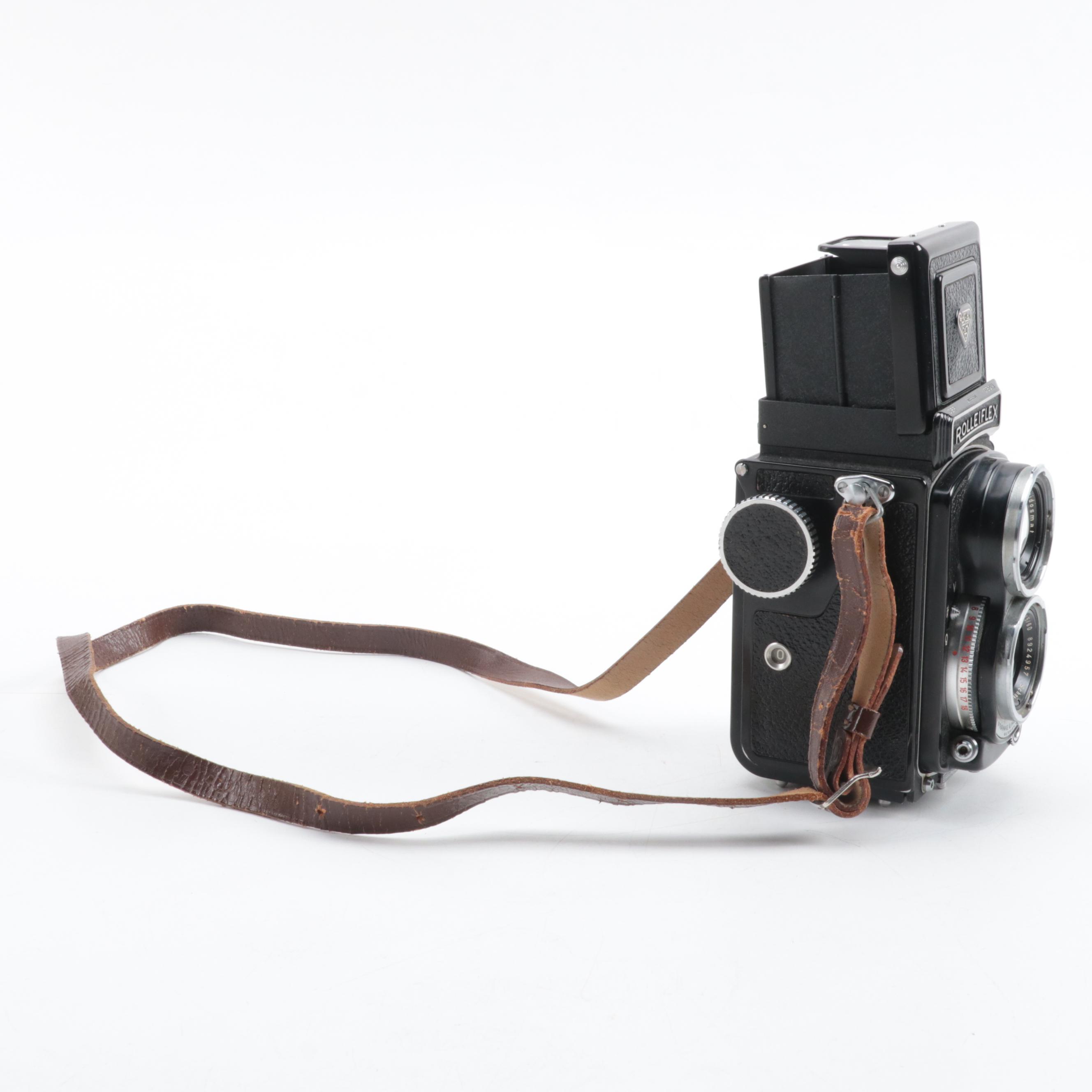 Rollei Rolleiflex Medium Format TLR Camera with Leather Case