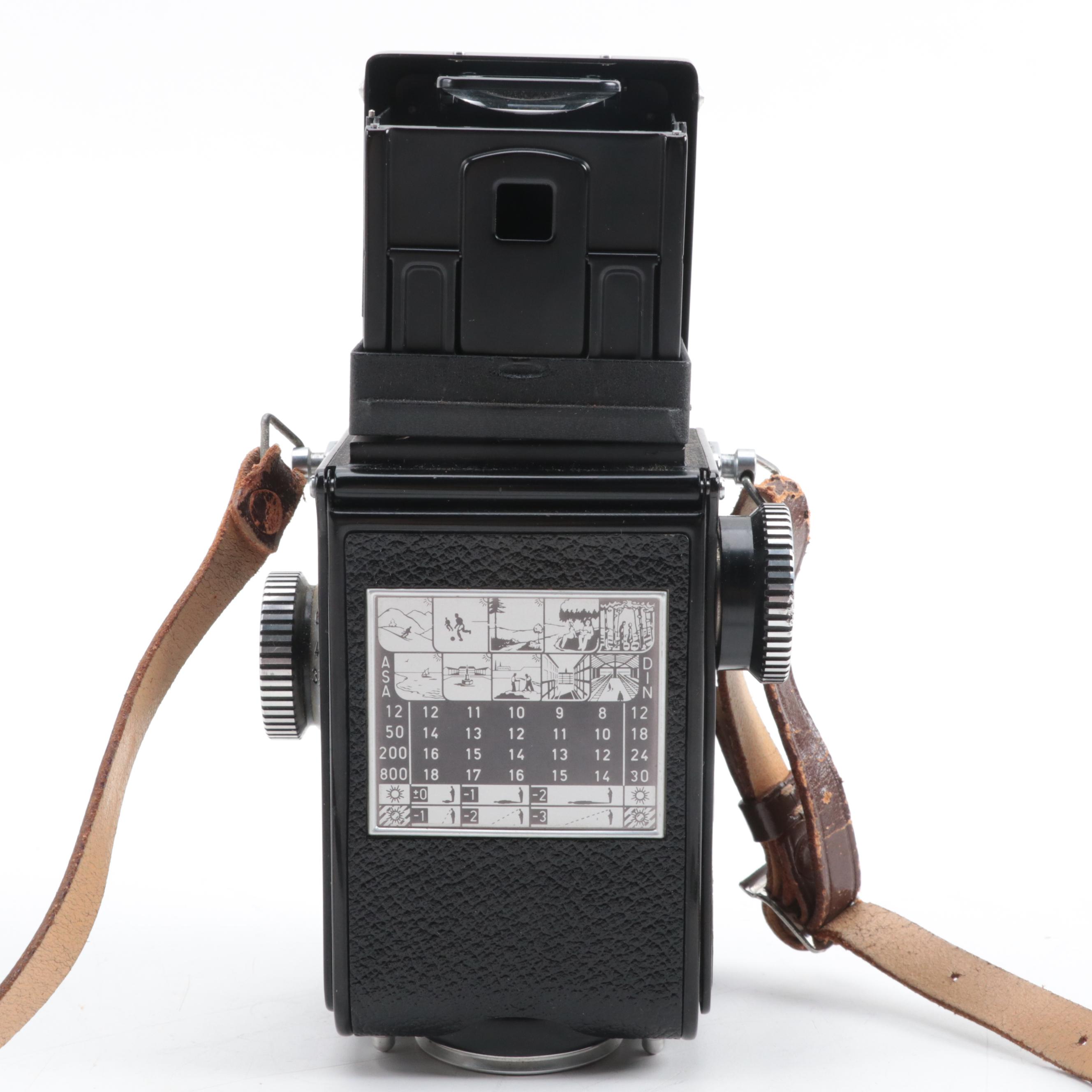 Rollei Rolleiflex Medium Format TLR Camera with Leather Case