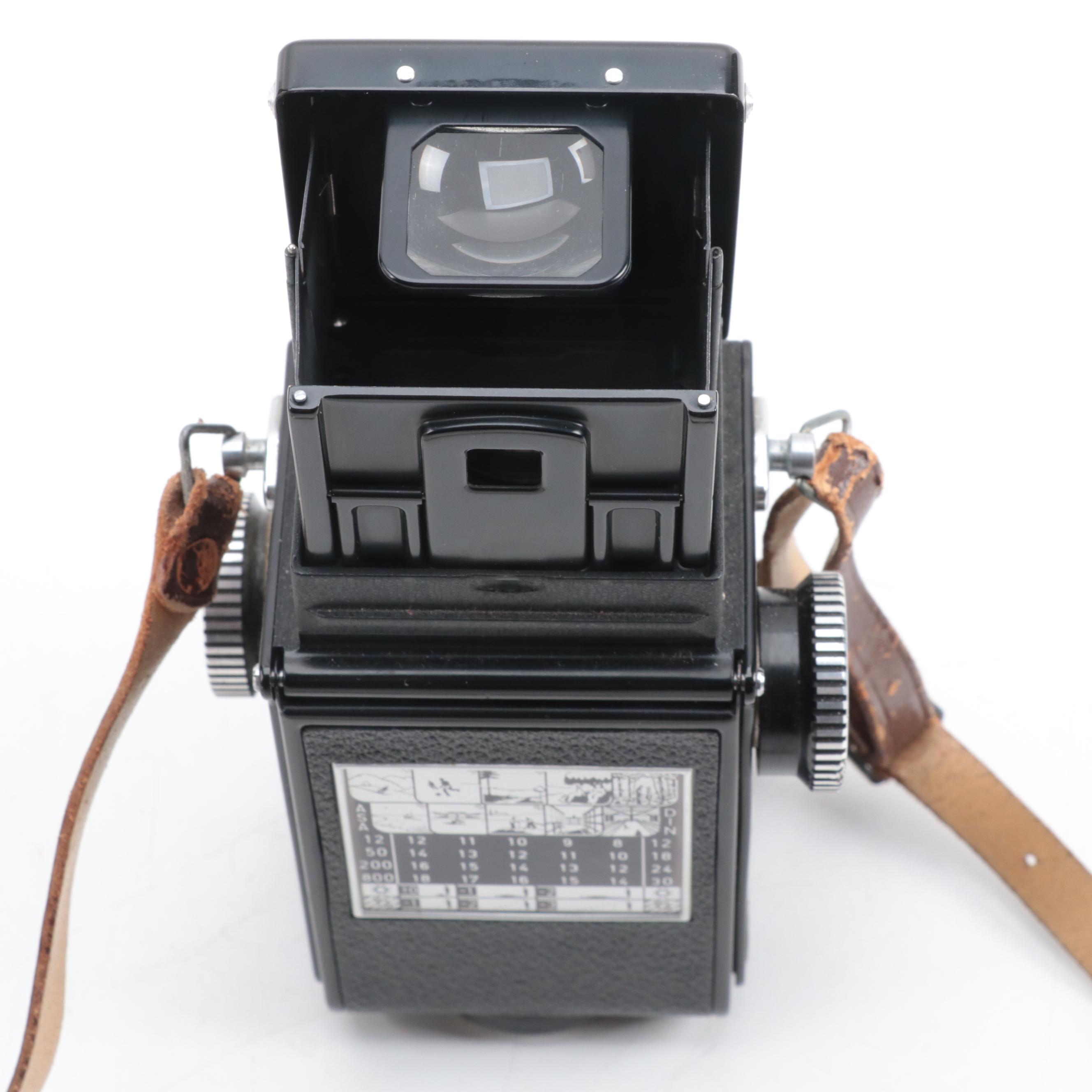 Rollei Rolleiflex Medium Format TLR Camera with Leather Case