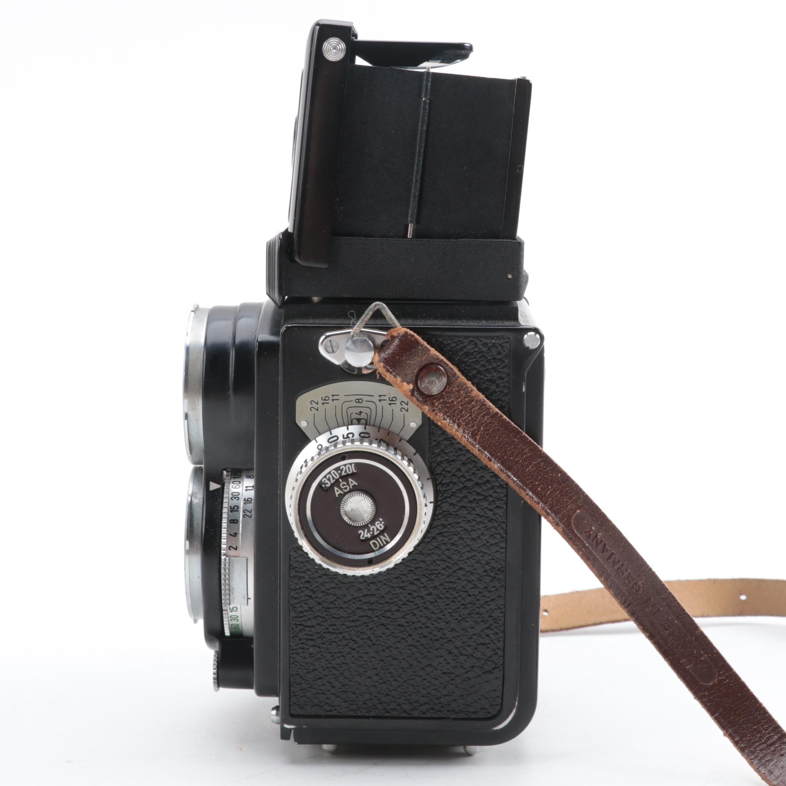 Rollei Rolleiflex Medium Format TLR Camera with Leather Case