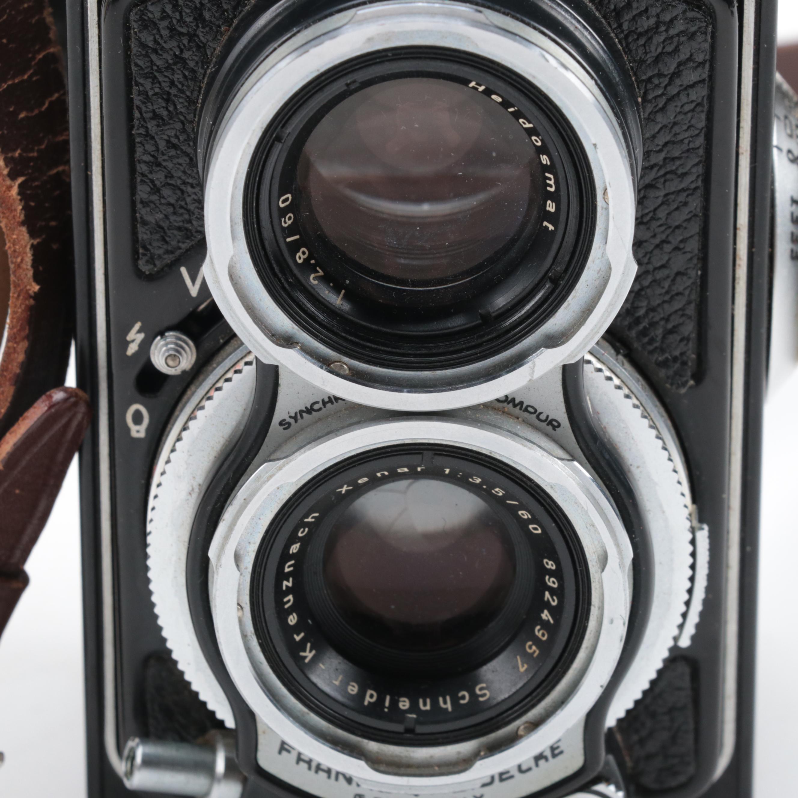 Rollei Rolleiflex Medium Format TLR Camera with Leather Case
