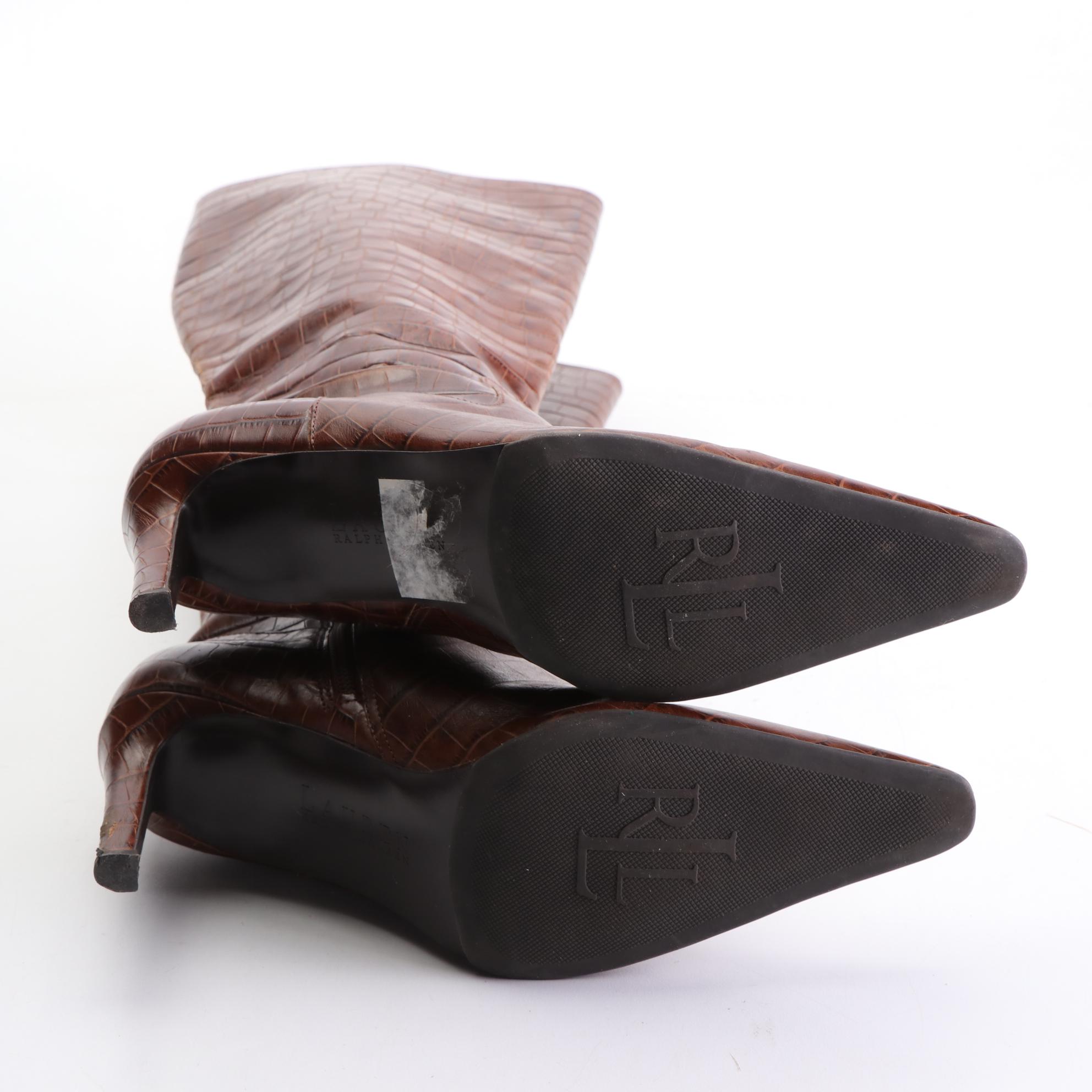 Latitude Short Boots and Lauren Ralph Lauren High Boots in Leather