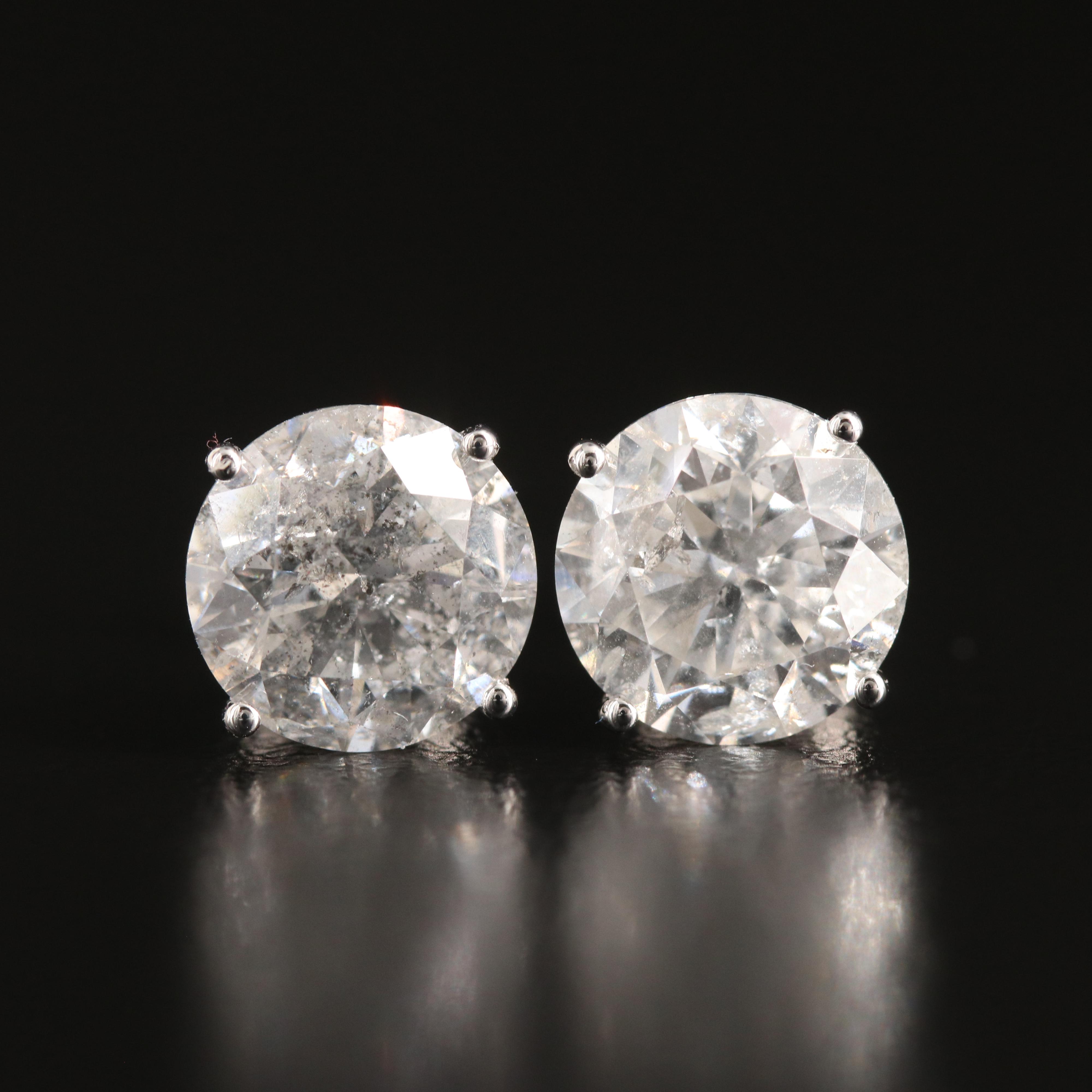 14K 4.57 CTW Diamond Stud Earrings