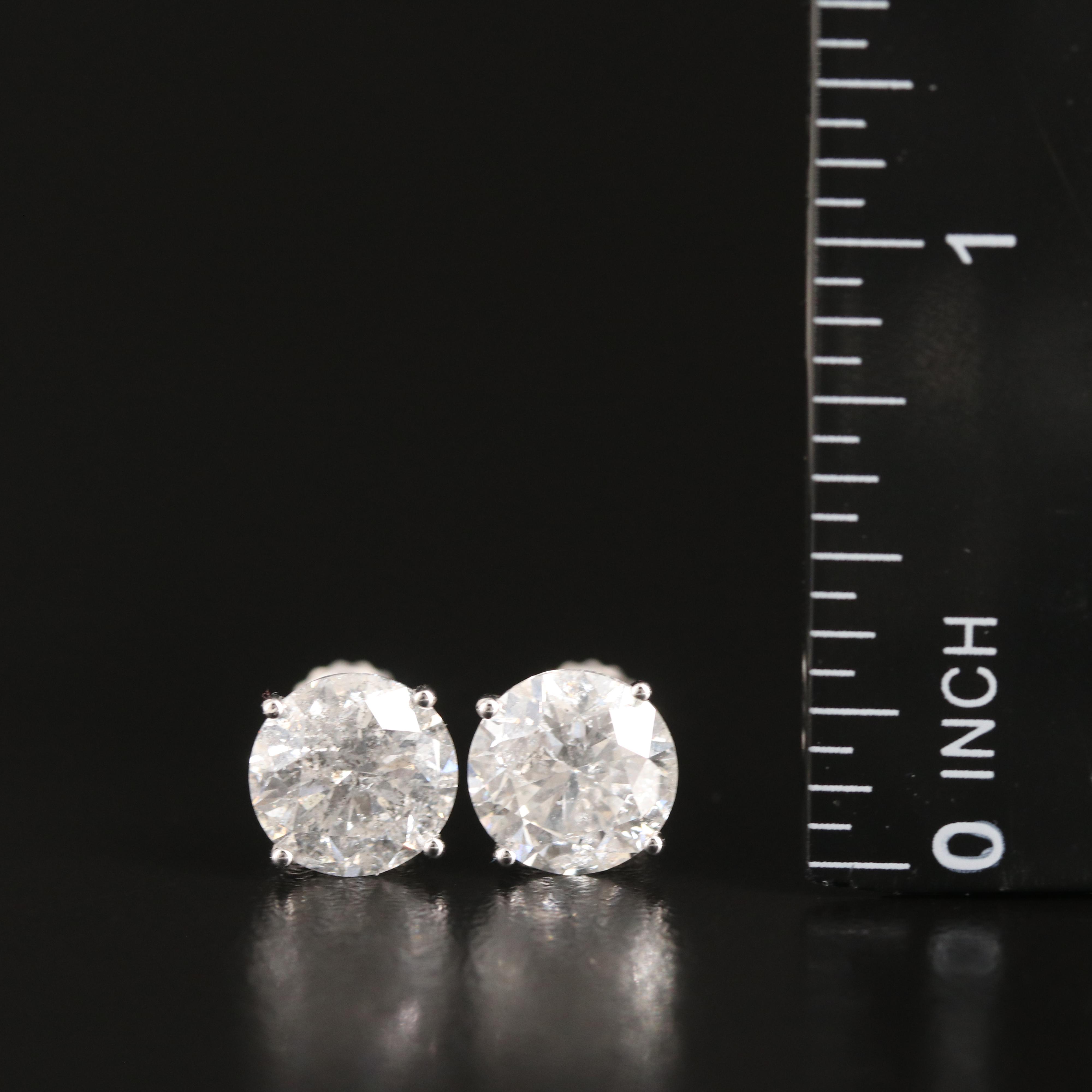 14K 4.57 CTW Diamond Stud Earrings