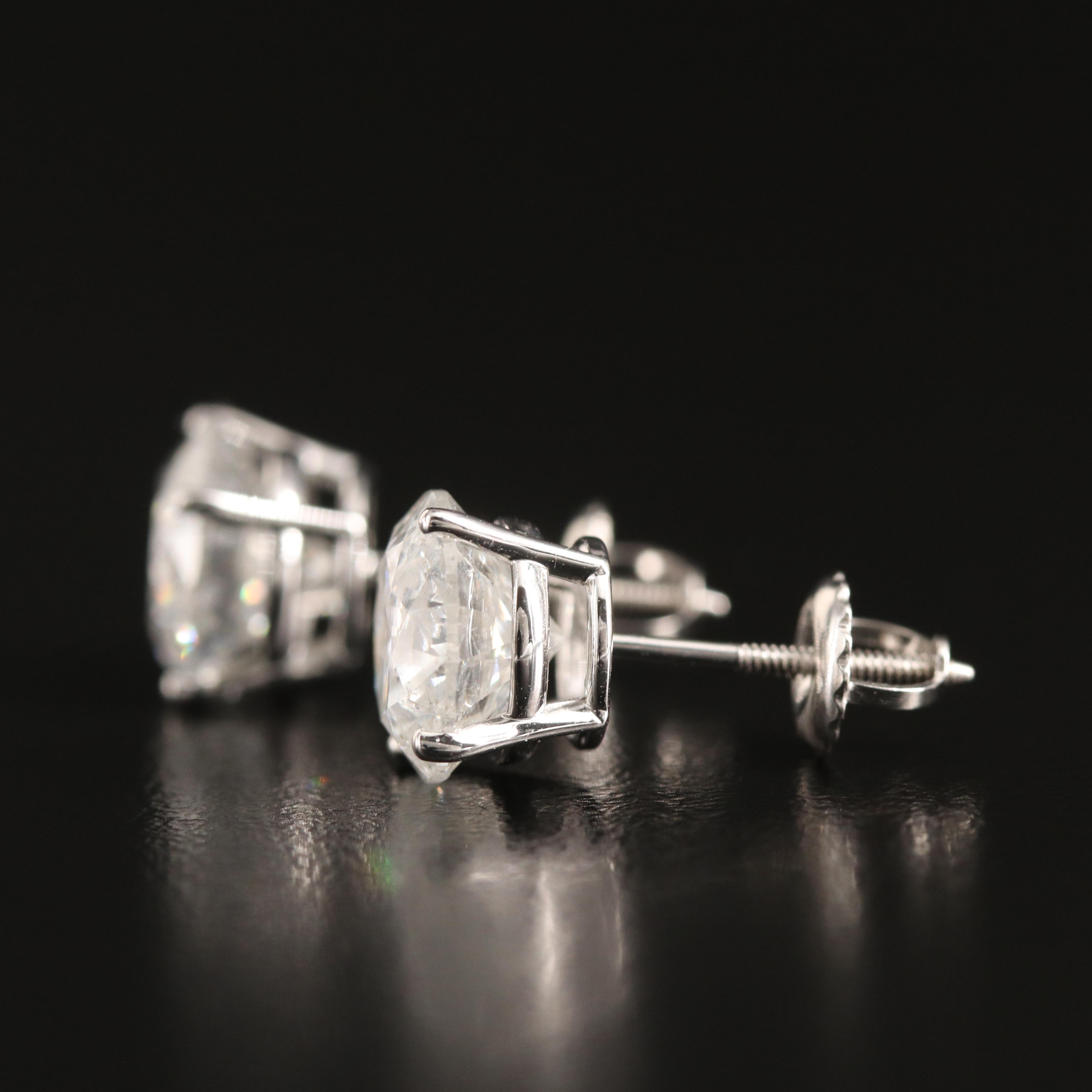 14K 4.57 CTW Diamond Stud Earrings