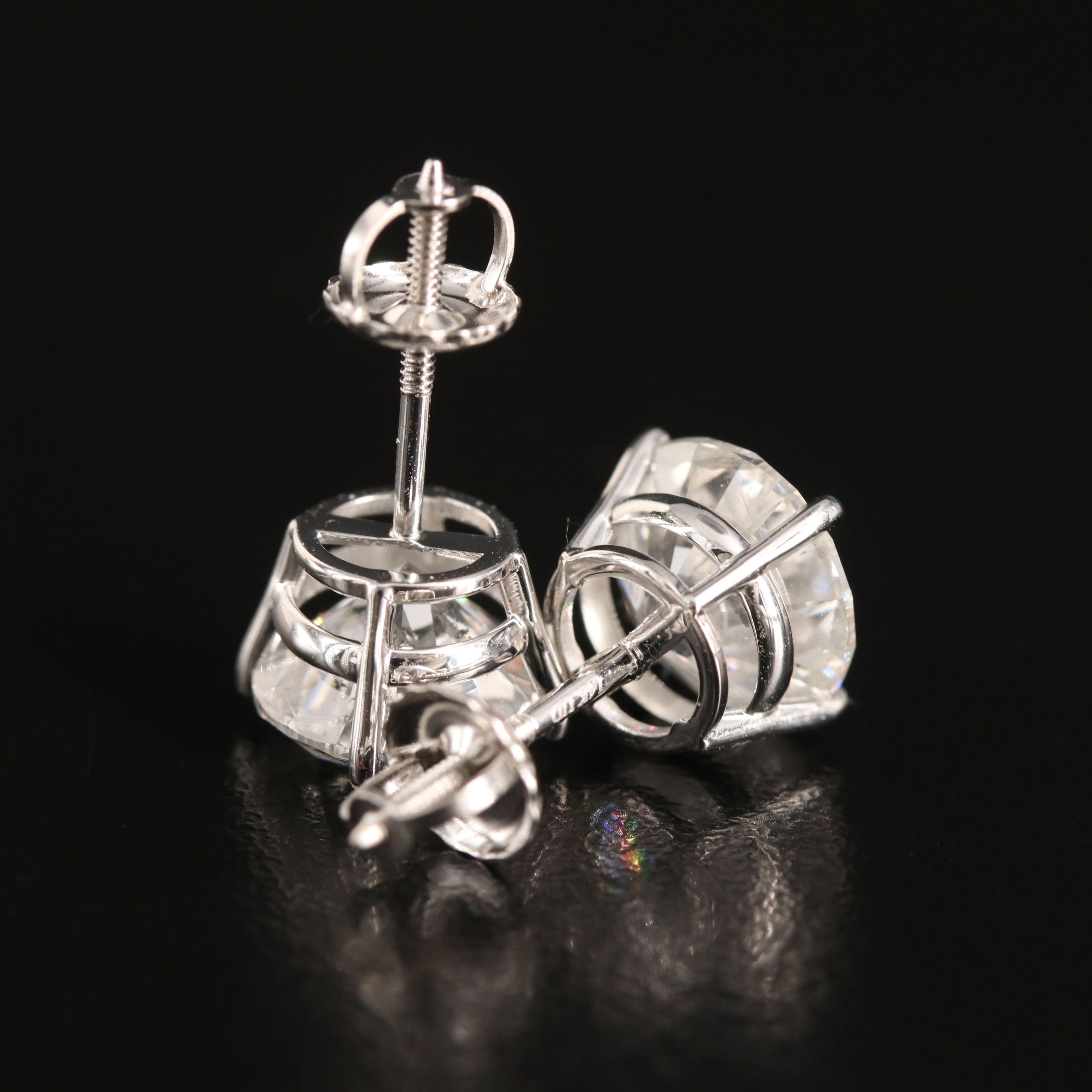 14K 4.57 CTW Diamond Stud Earrings