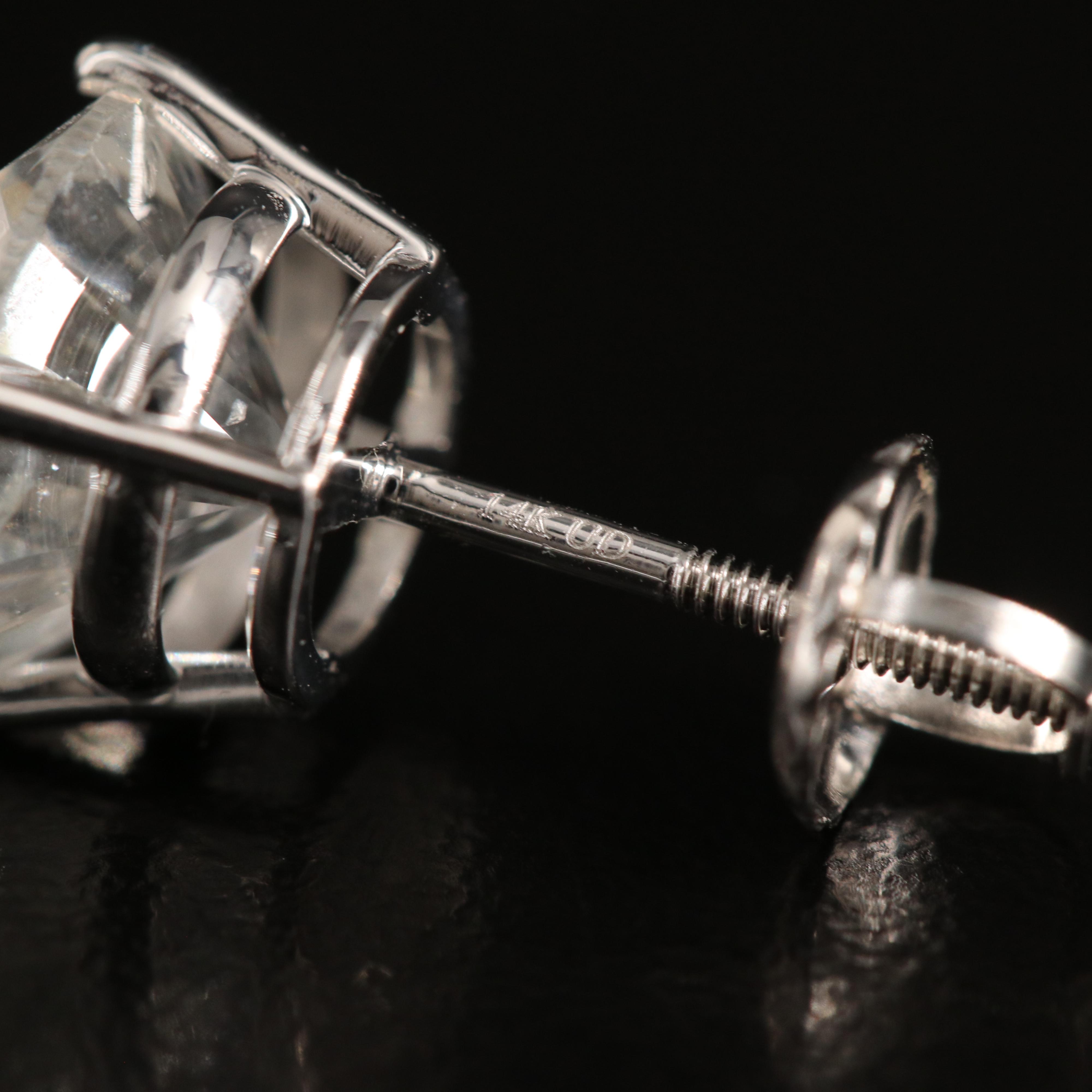 14K 4.57 CTW Diamond Stud Earrings