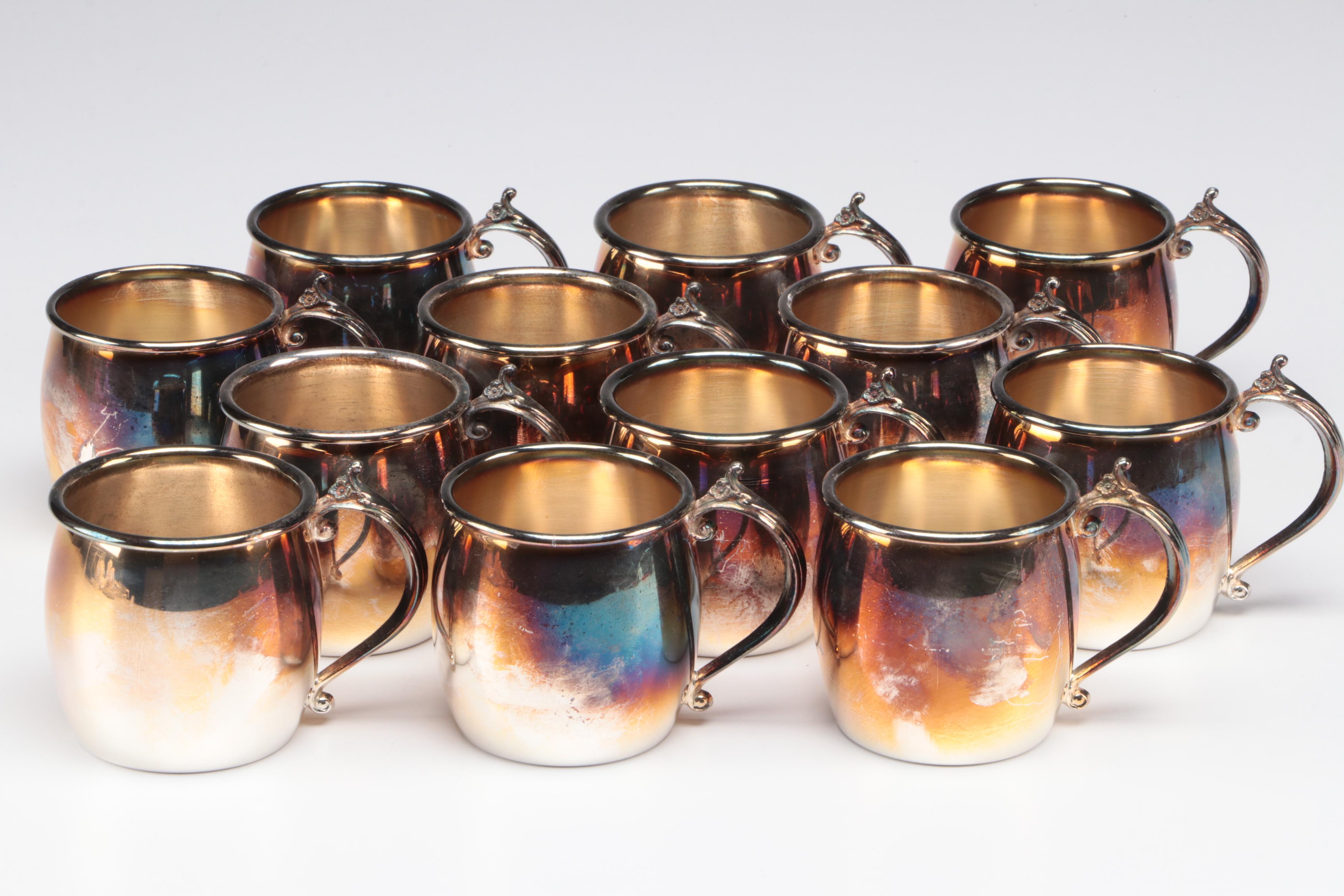 F.B Rogers Silver Plate Punch Service, Mid-20th Century