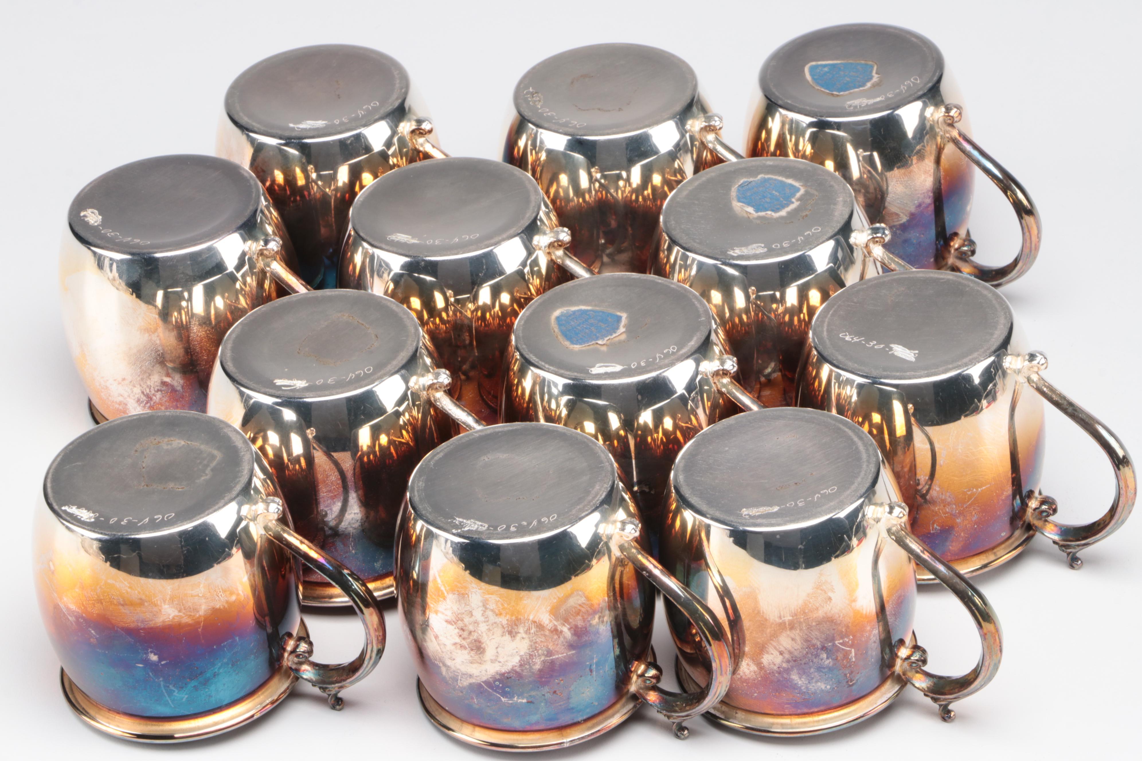 F.B Rogers Silver Plate Punch Service, Mid-20th Century