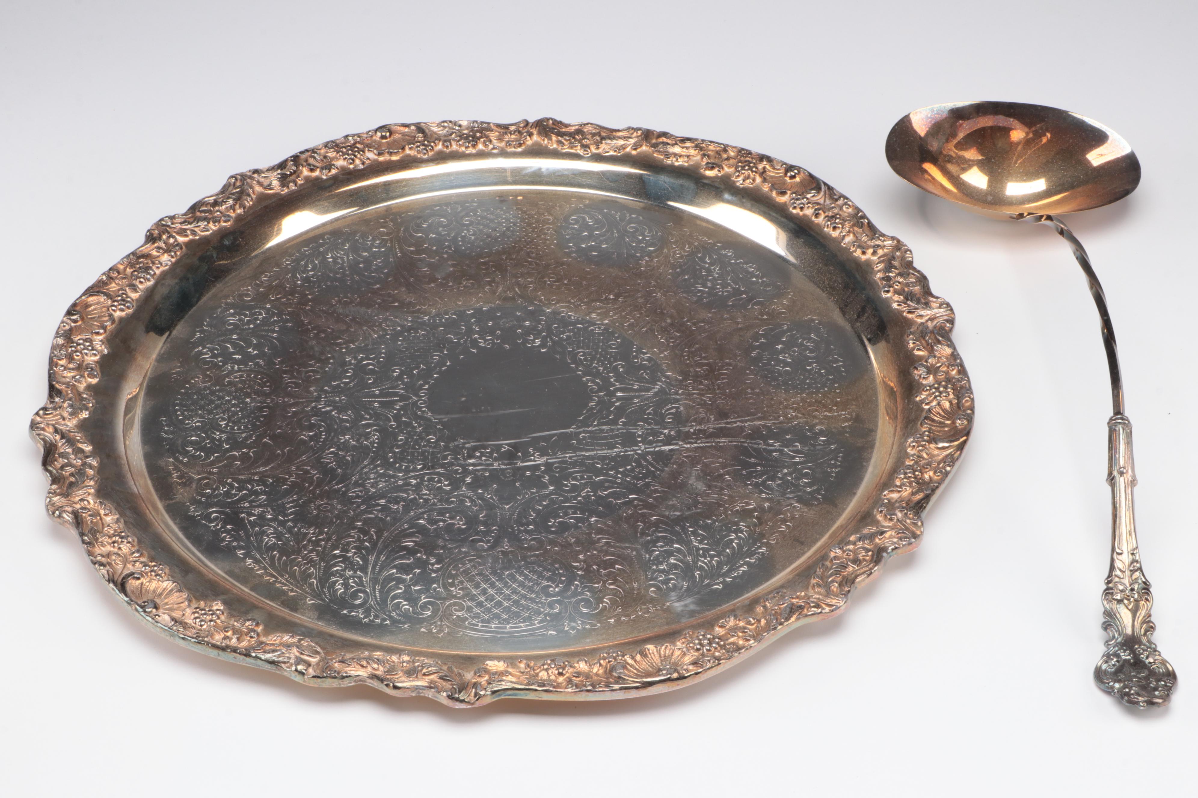 F.B Rogers Silver Plate Punch Service, Mid-20th Century