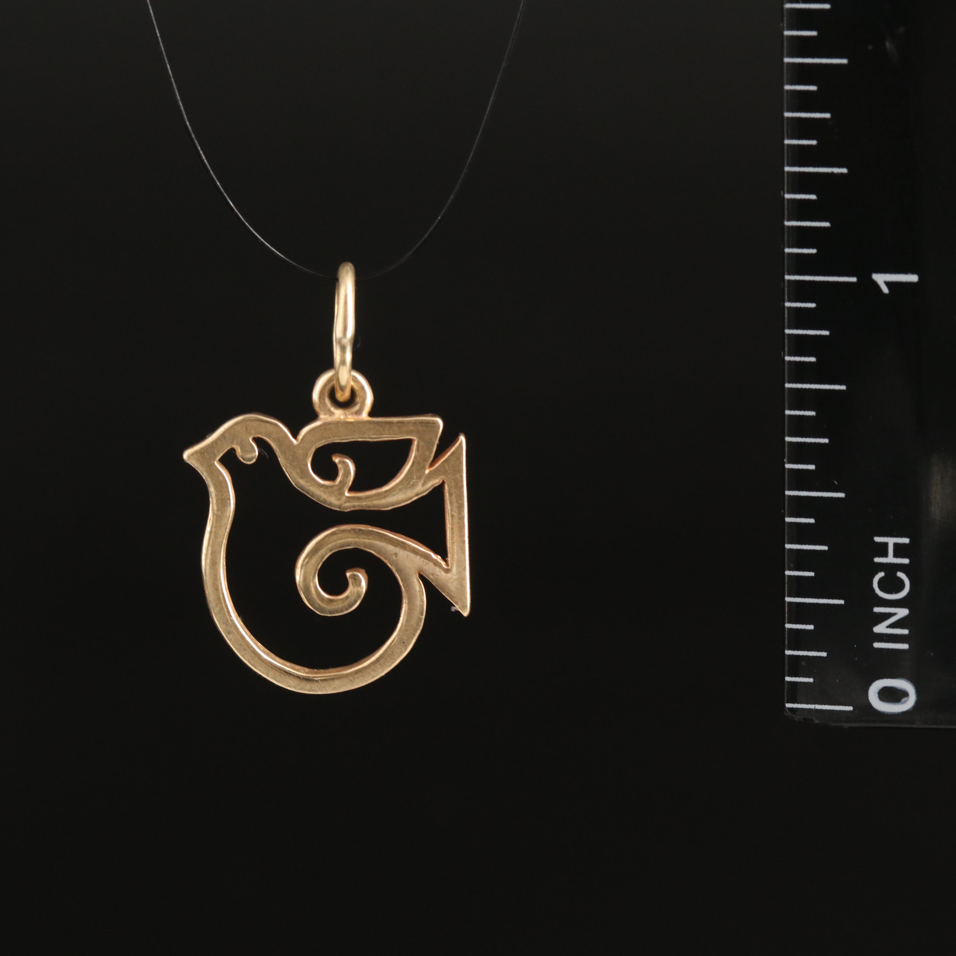 Vintage James Avery 14K Peace Dove Pendant