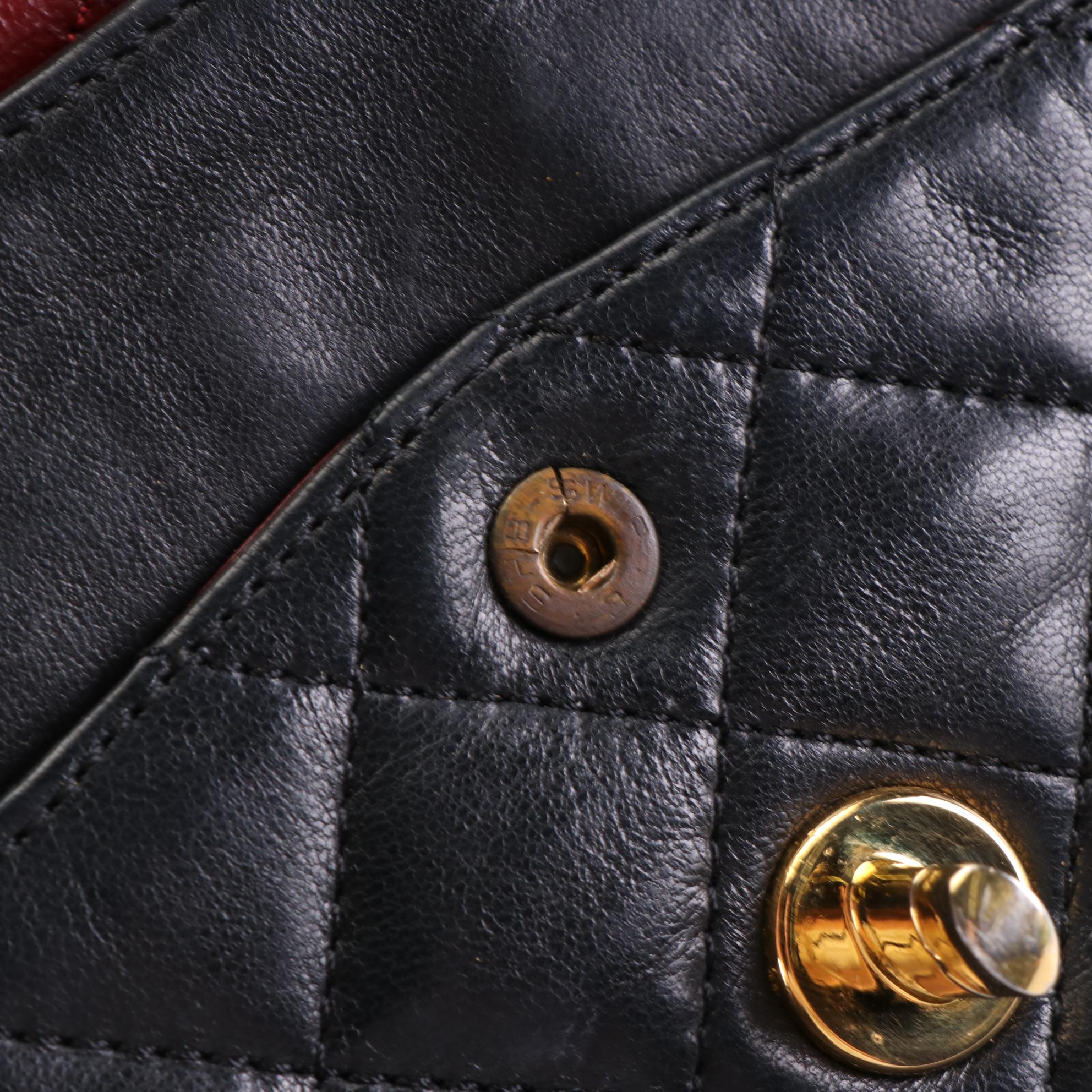 Chanel Medium Single-Flap Shoulder Bag in Quilted Black Lambskin Leather