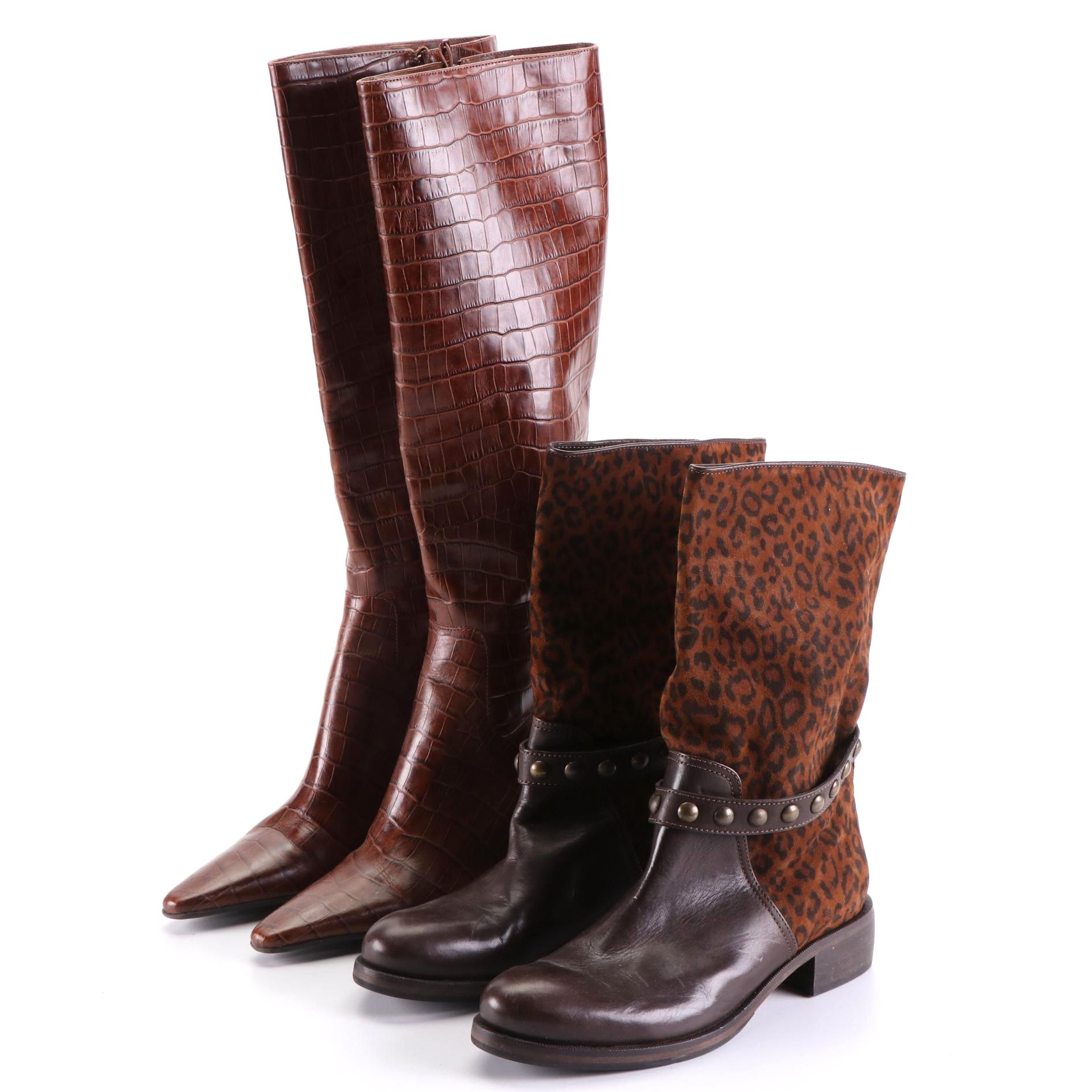 Latitude Short Boots and Lauren Ralph Lauren High Boots in Leather