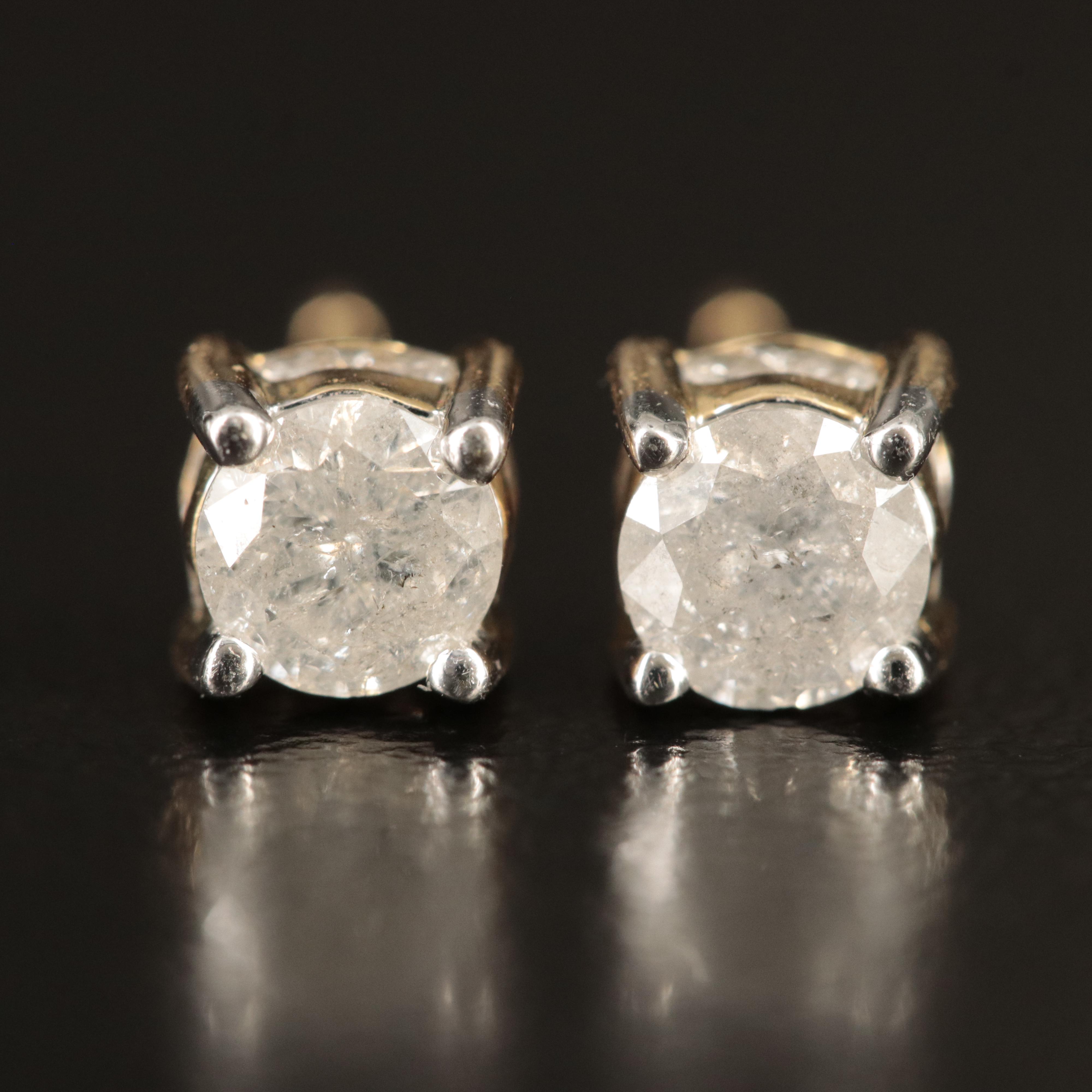 14K 0.98 CTW Diamond Stud Earrings