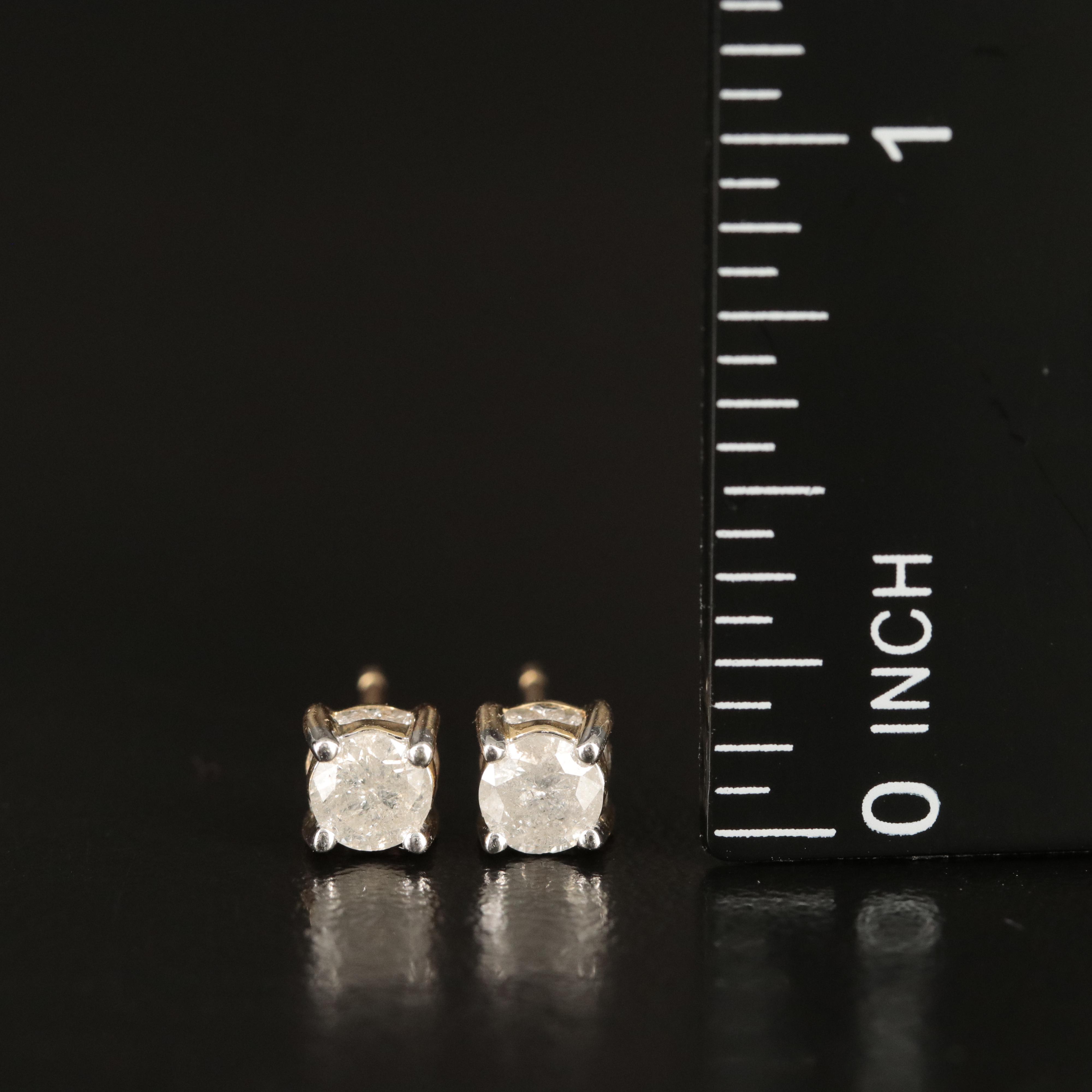 14K 0.98 CTW Diamond Stud Earrings