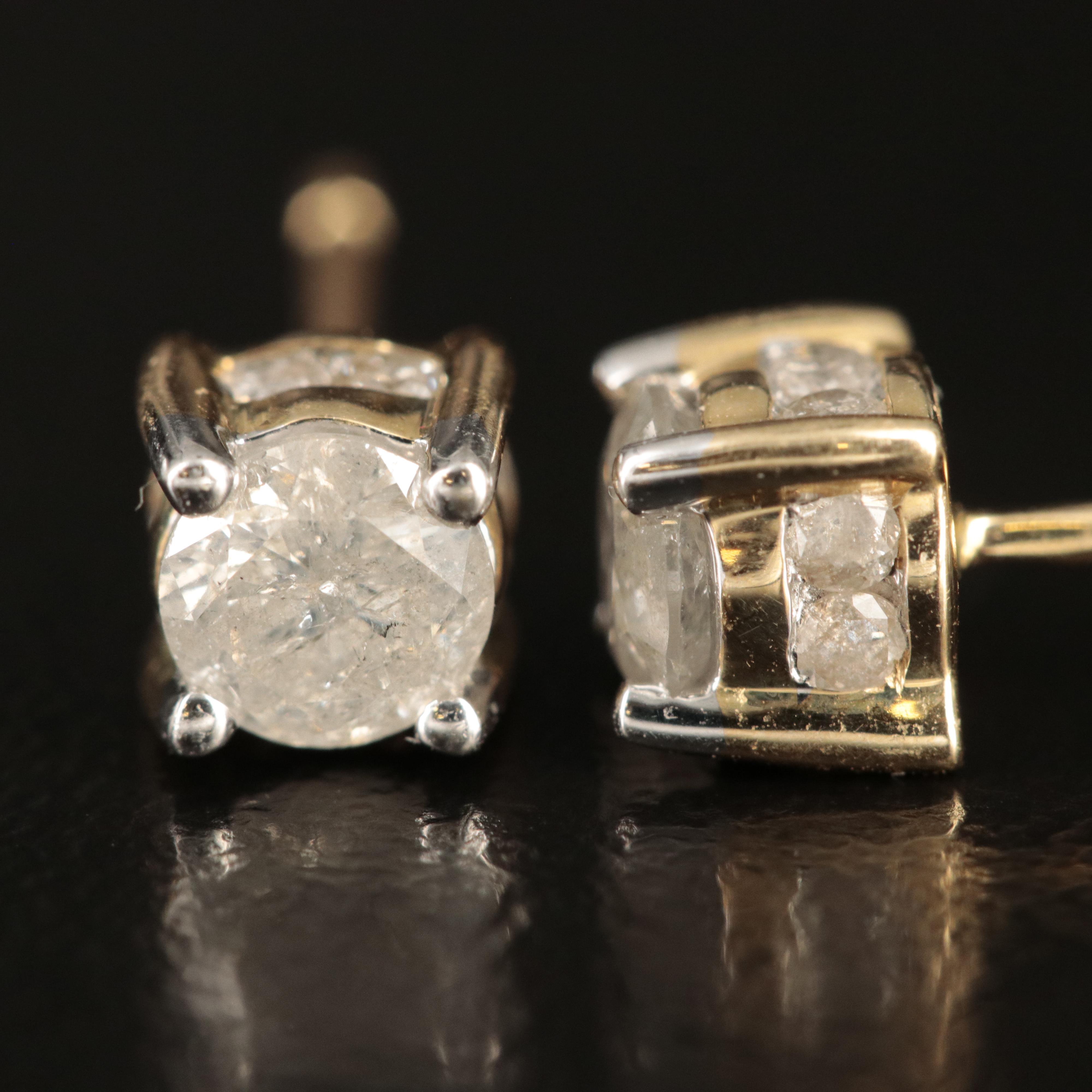 14K 0.98 CTW Diamond Stud Earrings