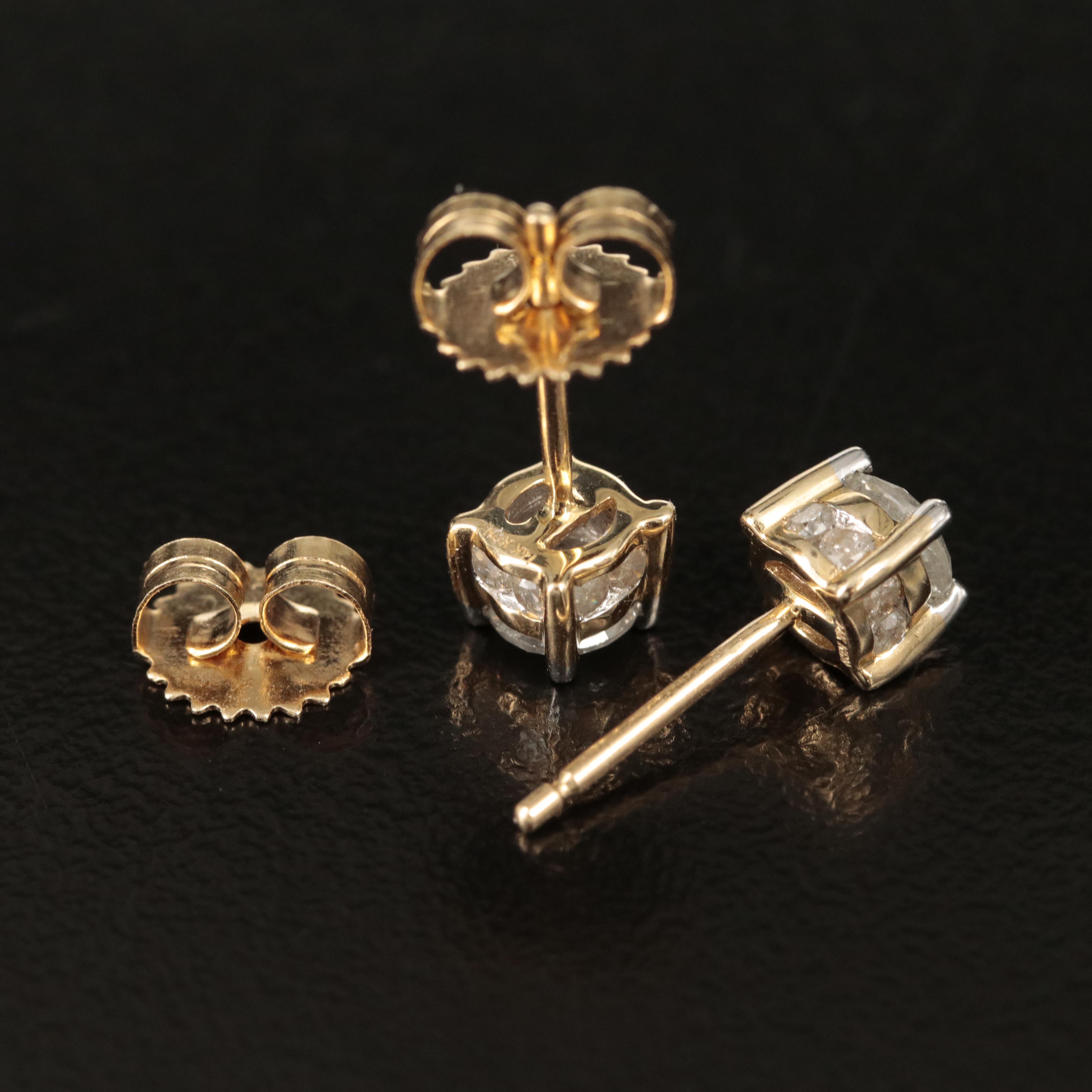 14K 0.98 CTW Diamond Stud Earrings