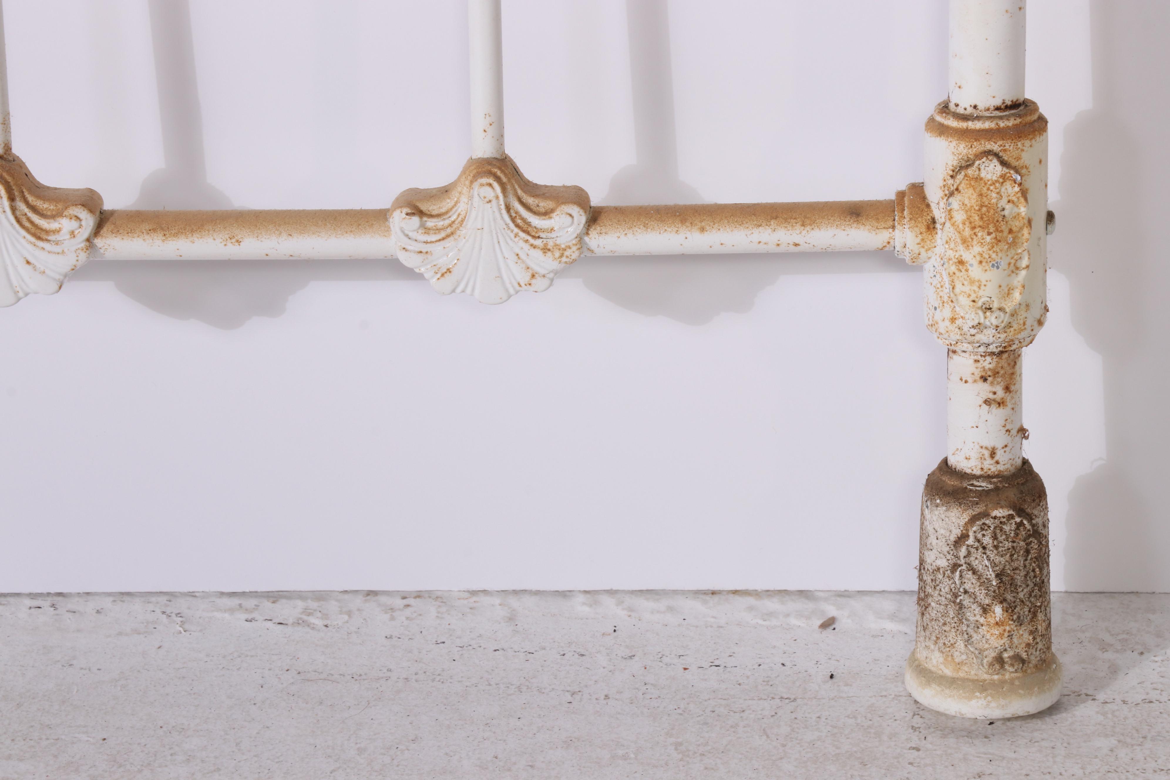 Victorian Style Painted Iron and Brass Day Bed Frame