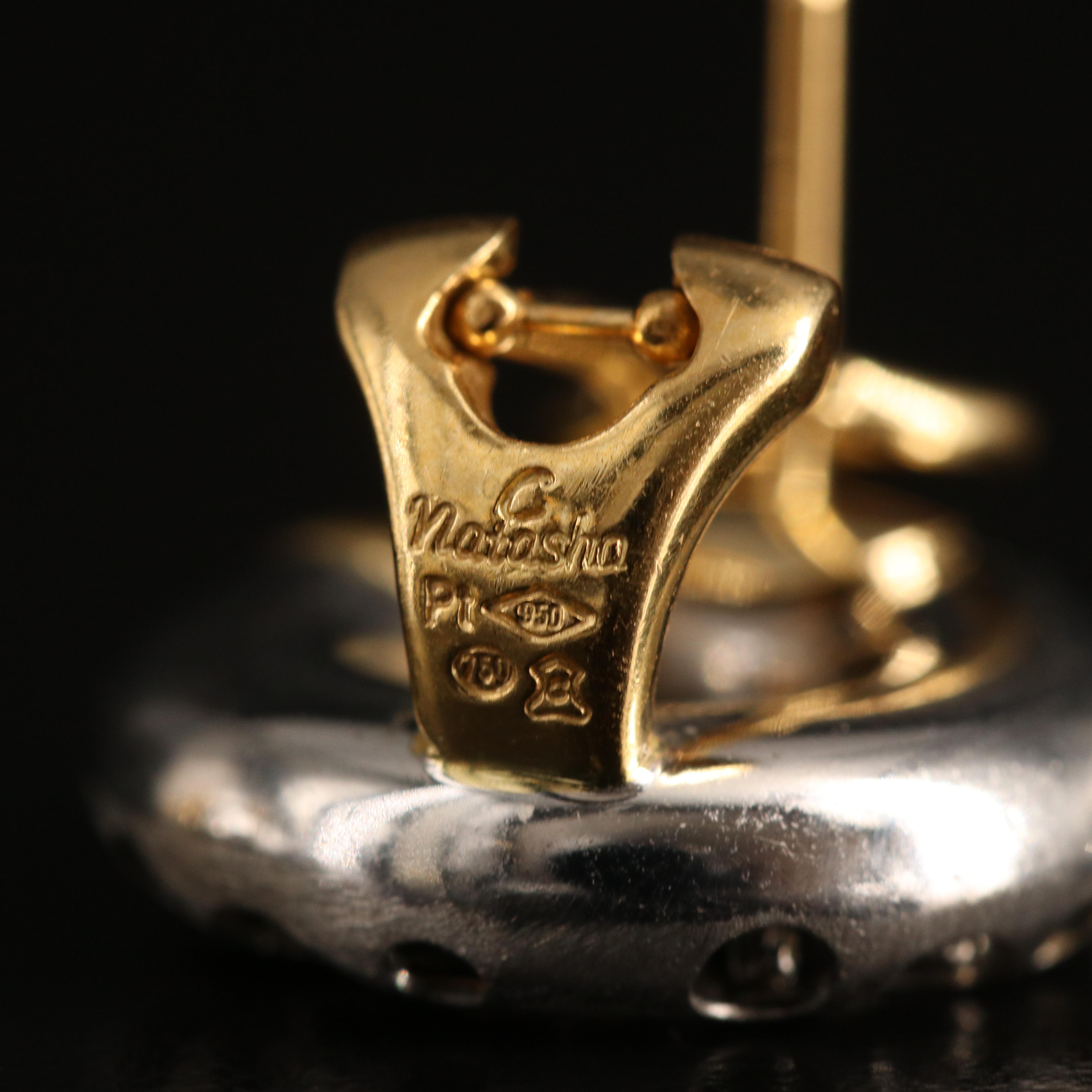 Platinum 0.22 CTW Diamond Earrings with 18K Accents