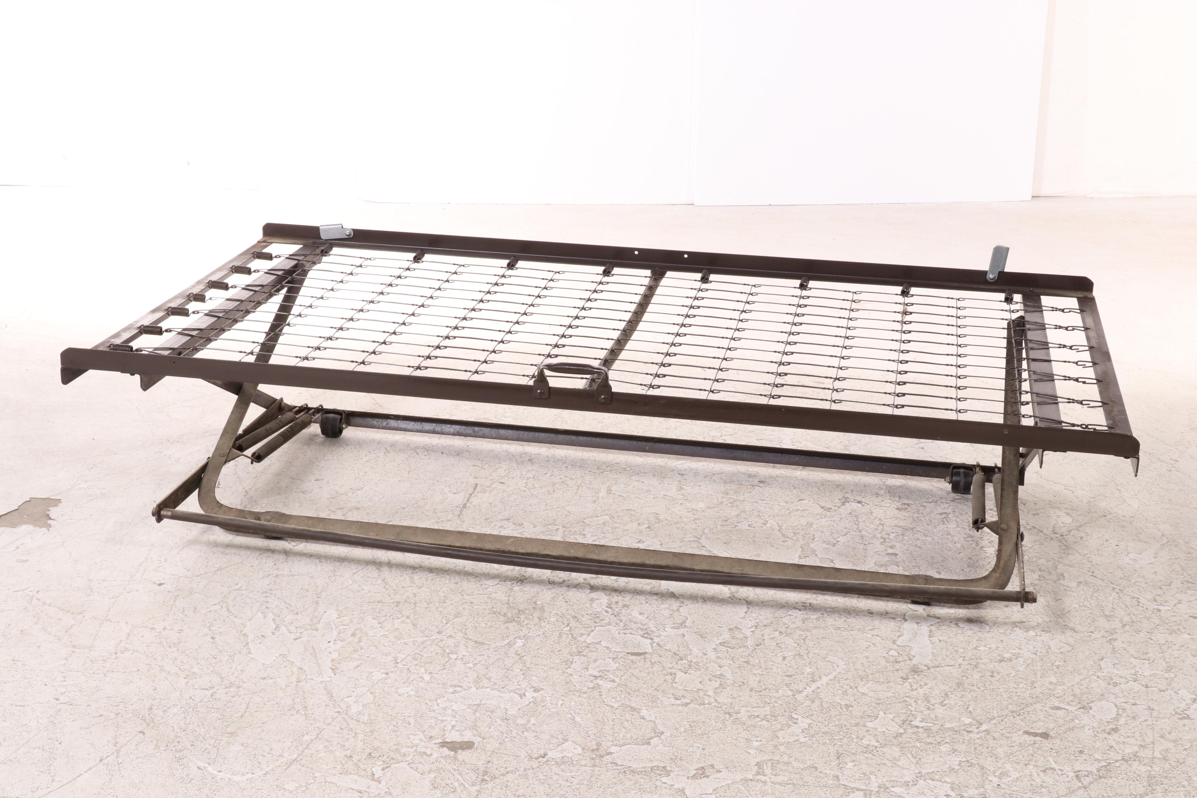 Victorian Style Painted Iron and Brass Day Bed Frame