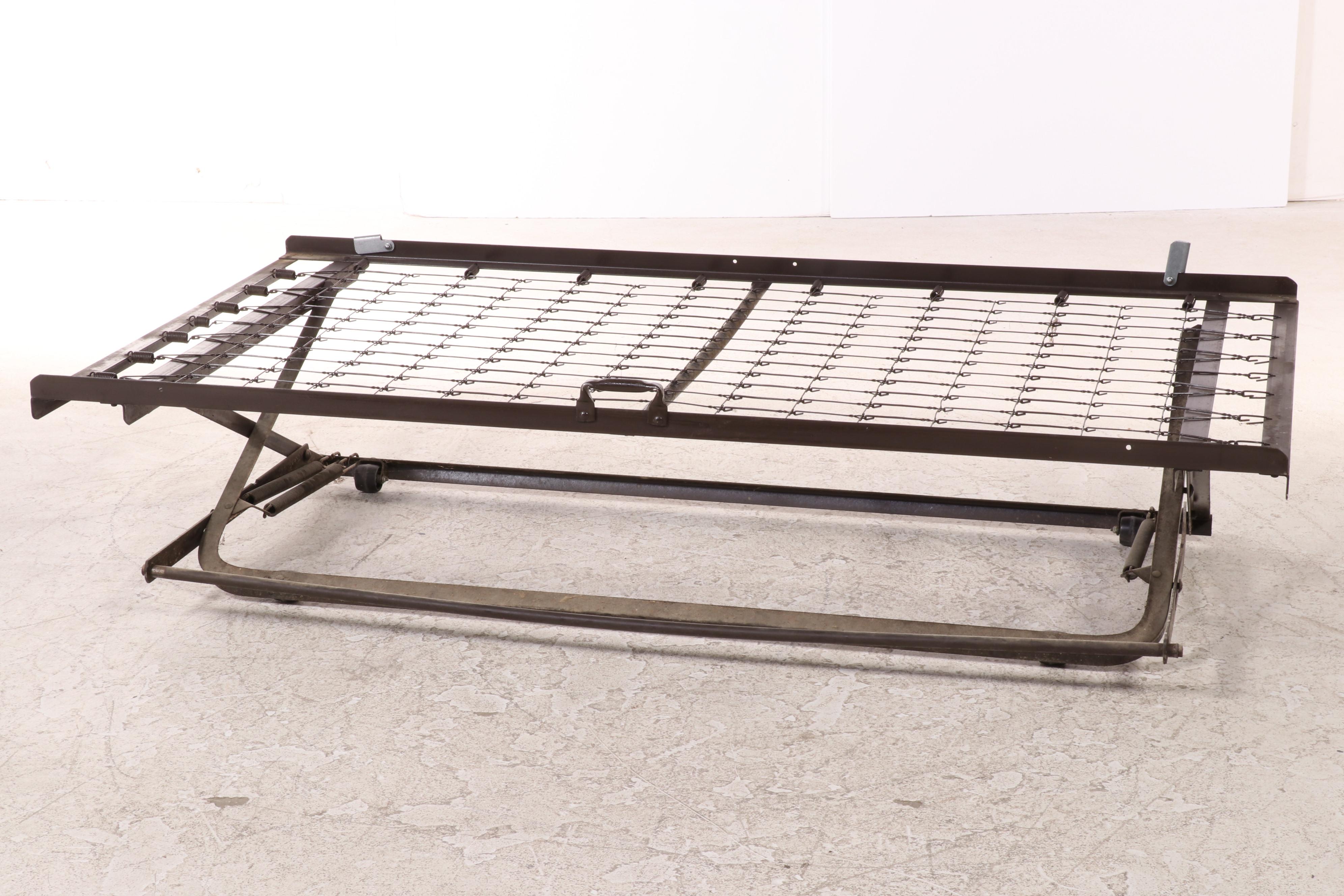 Victorian Style Painted Iron and Brass Day Bed Frame