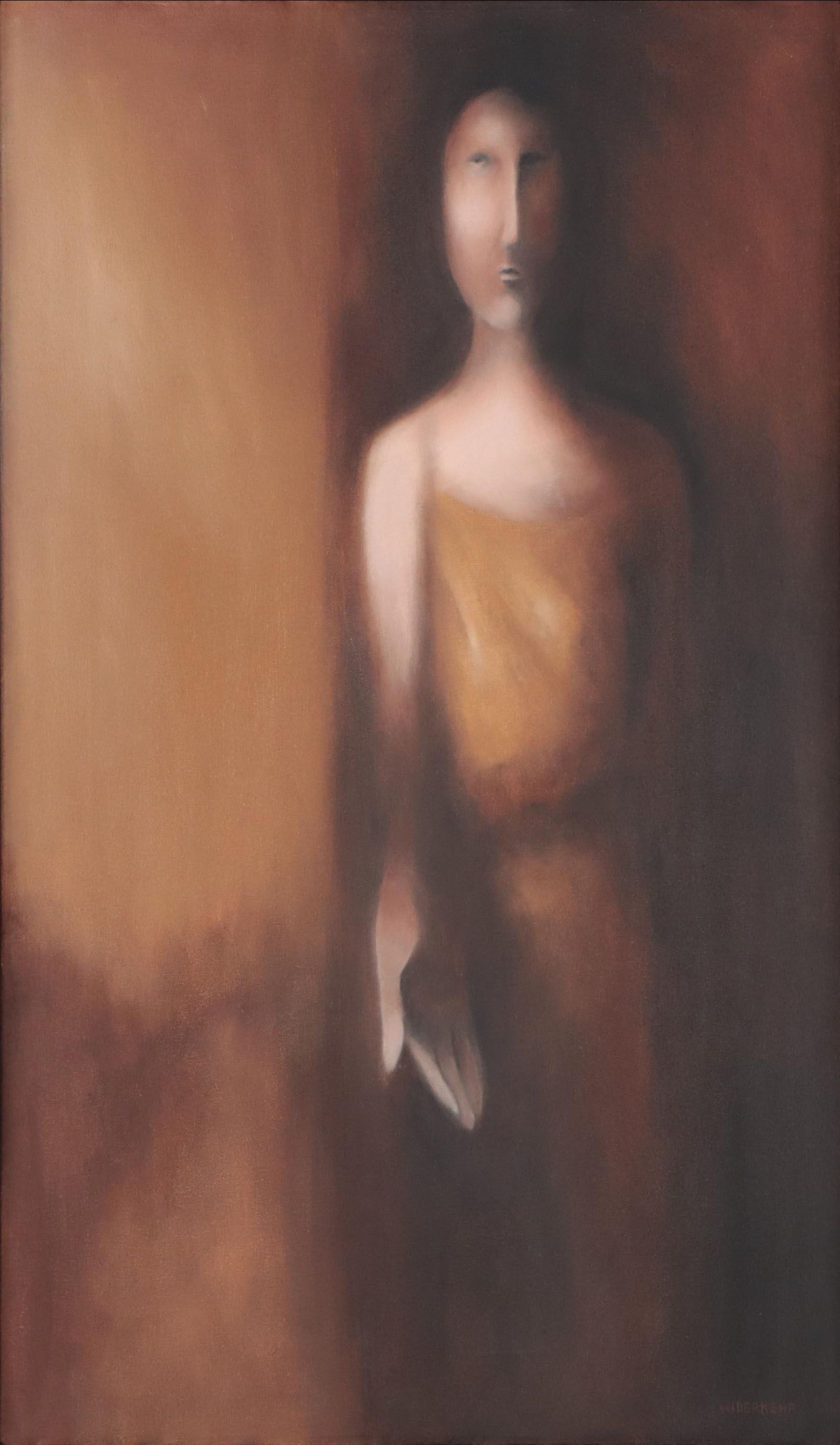 Wiederkehr Figural Oil Painting of a Woman "Empty Handed"