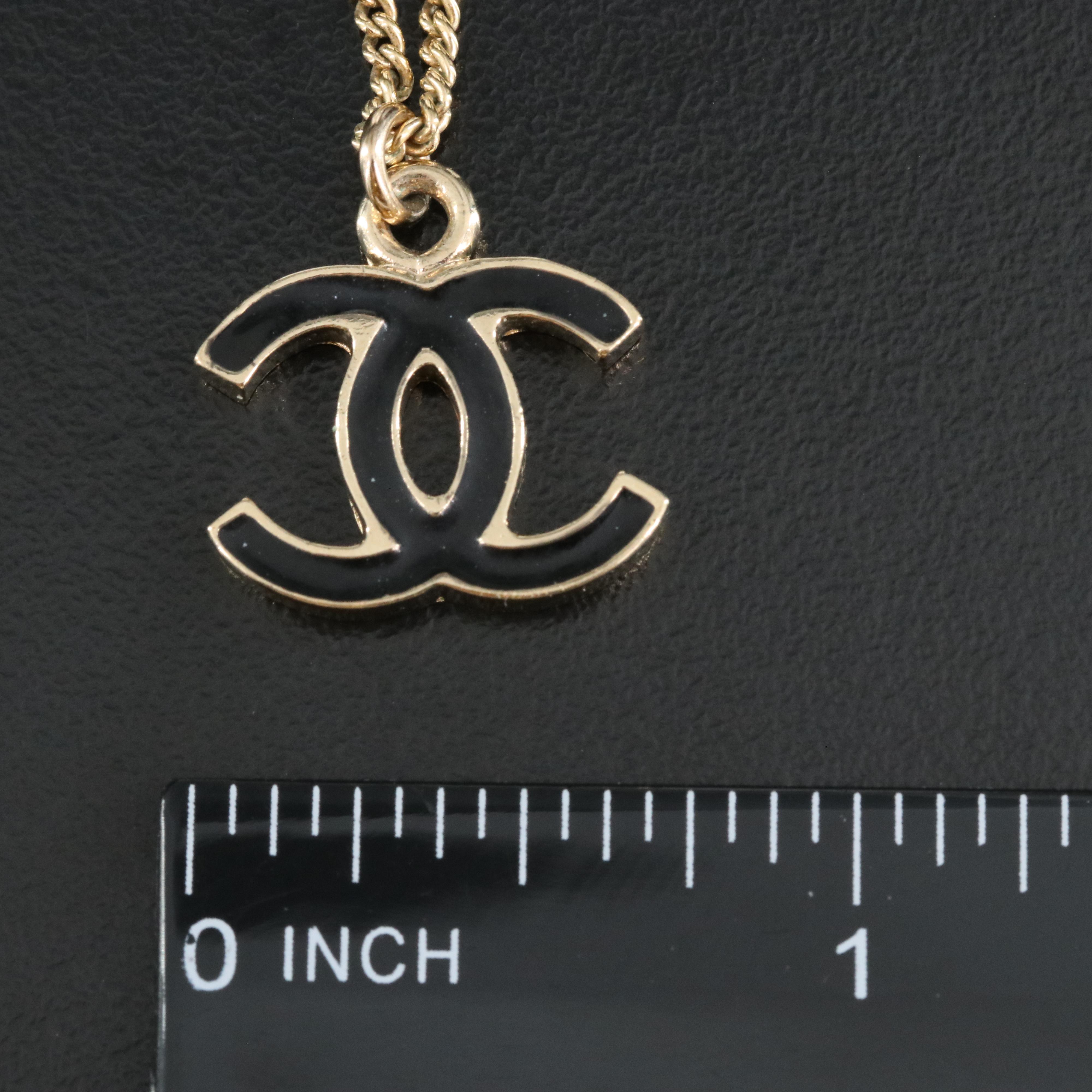 Chanel Enamel Interlocking C Pendant Necklace