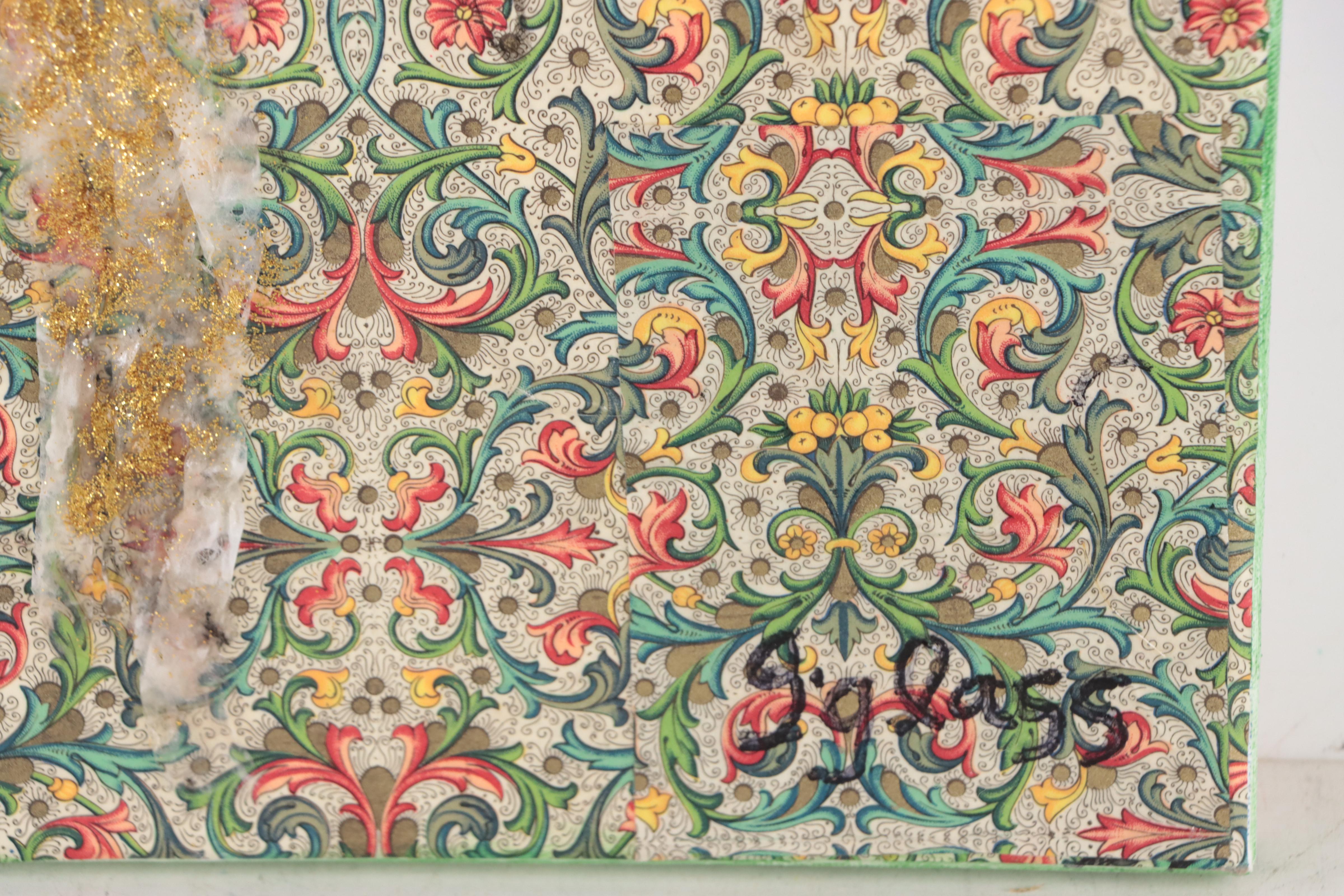 George Glass Mixed Media Painting "Off to Paris," 21st Century