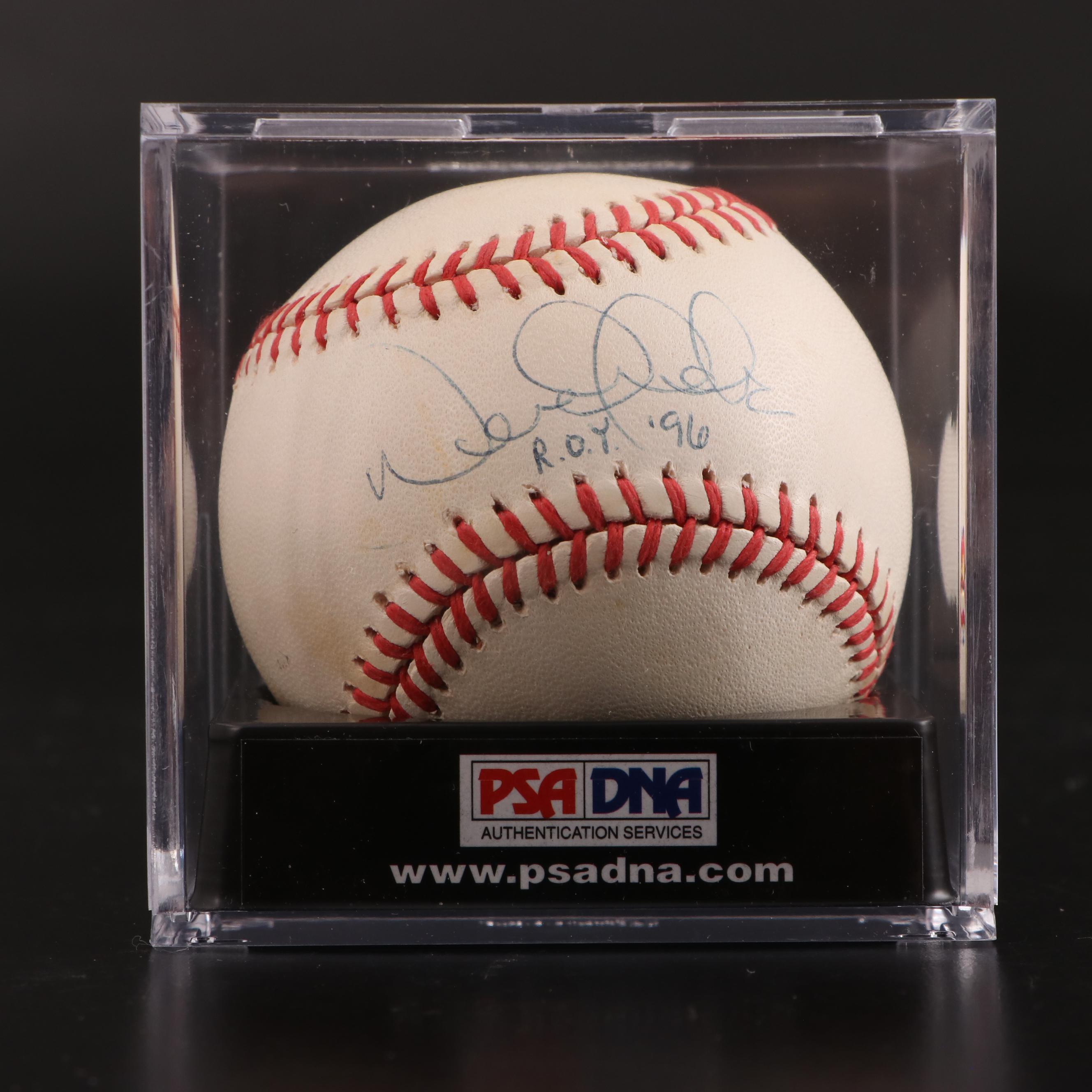 Derek Jeter Signed Rookie of the Year 1996 Rawlings American League Baseball