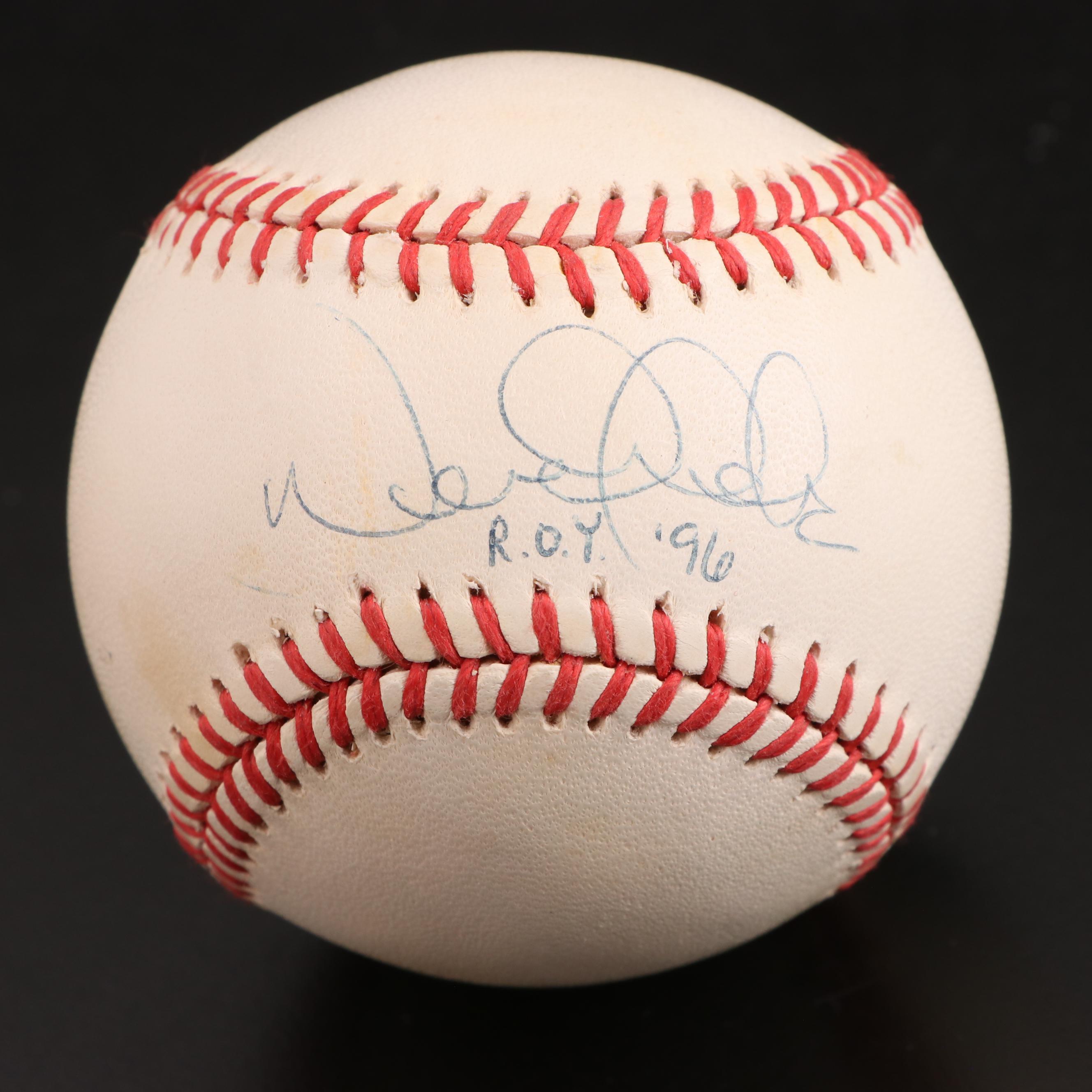 Derek Jeter Signed Rookie of the Year 1996 Rawlings American League Baseball