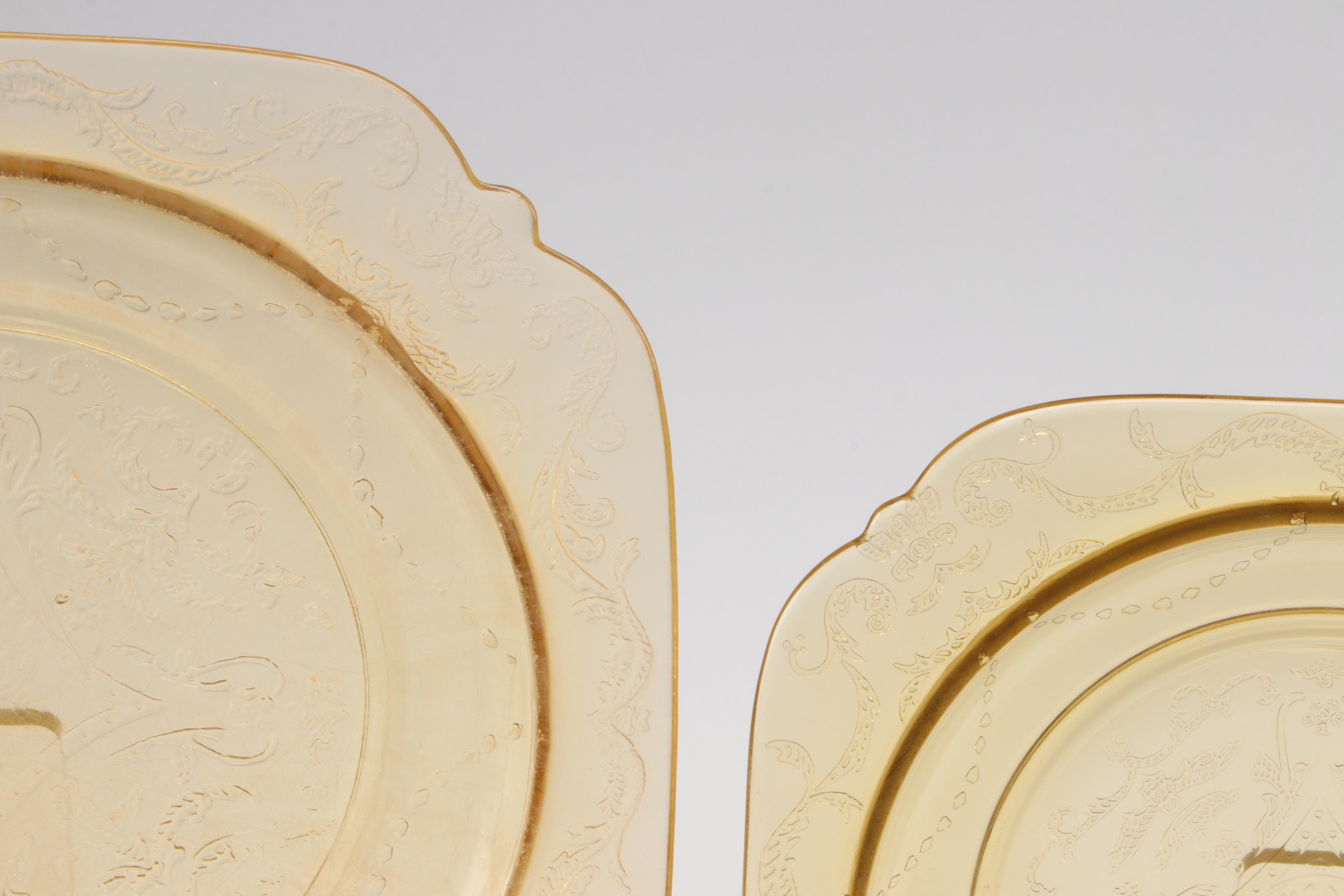 Indiana Glass "Recollection" Amber Glass Dinnerware and Serveware