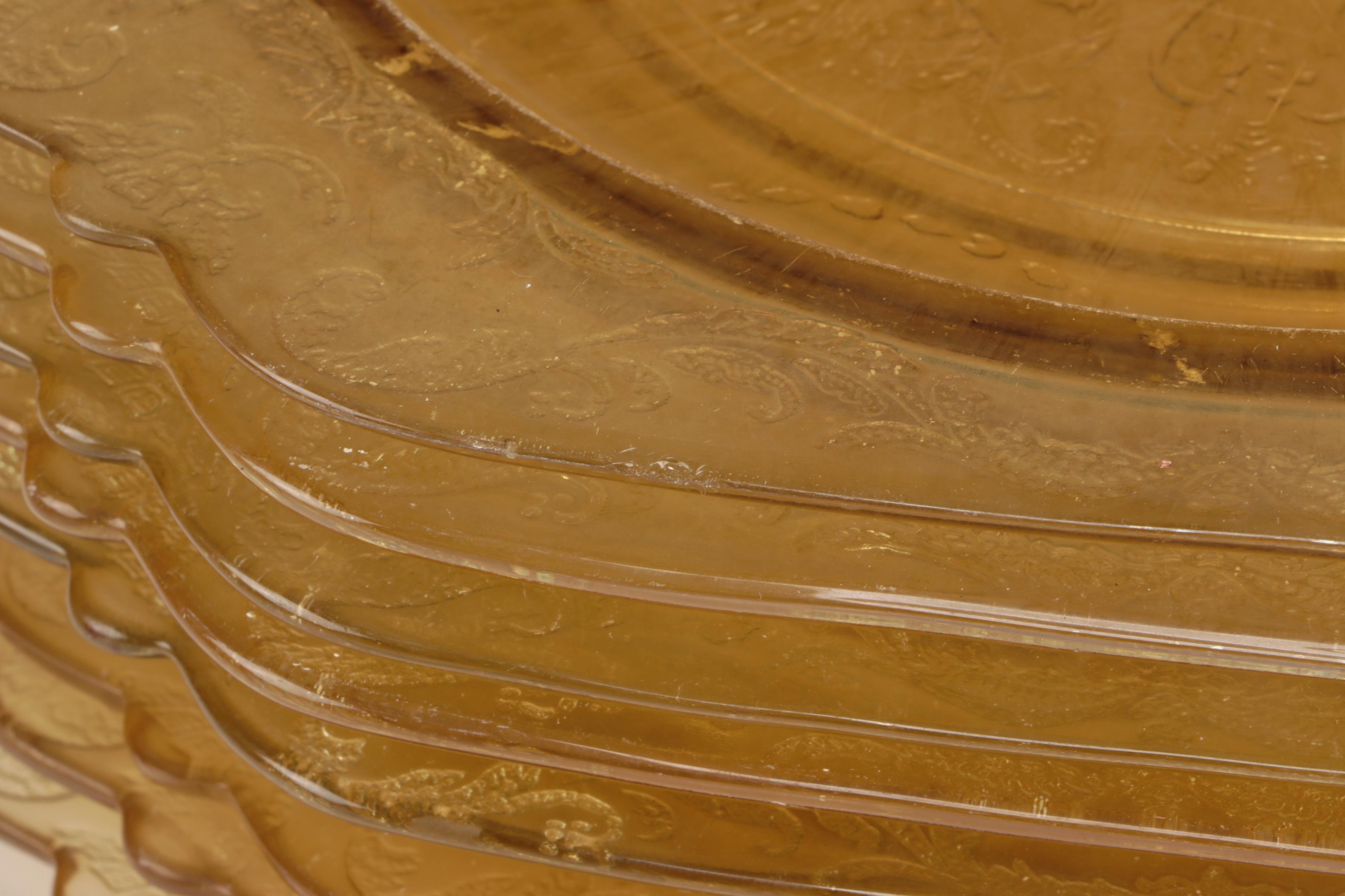 Indiana Glass "Recollection" Amber Glass Dinnerware and Serveware