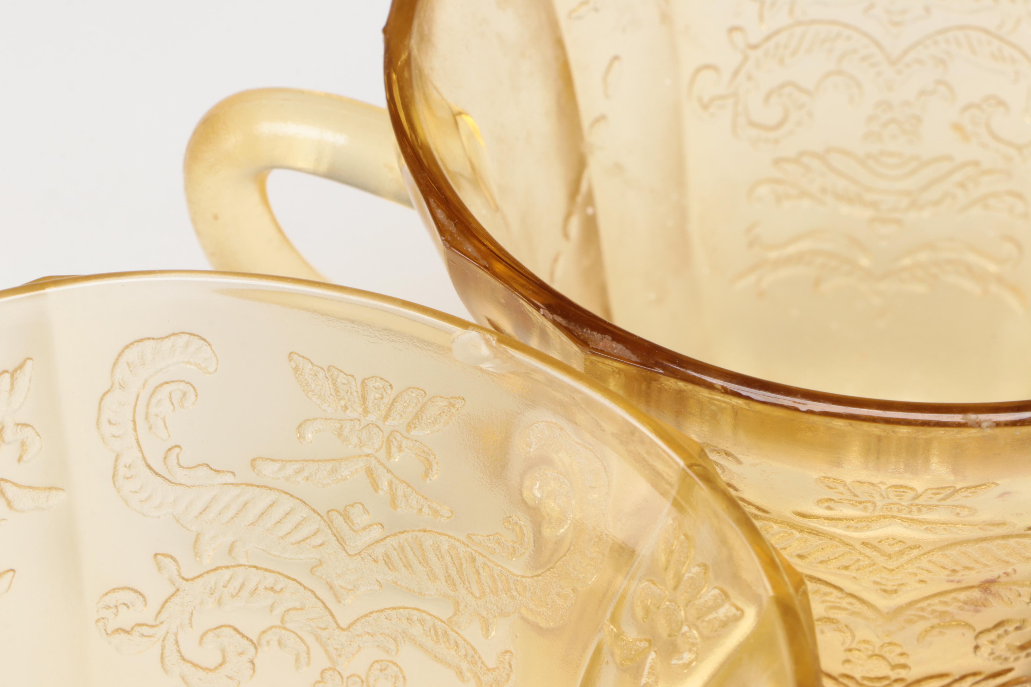 Indiana Glass "Recollection" Amber Glass Dinnerware and Serveware