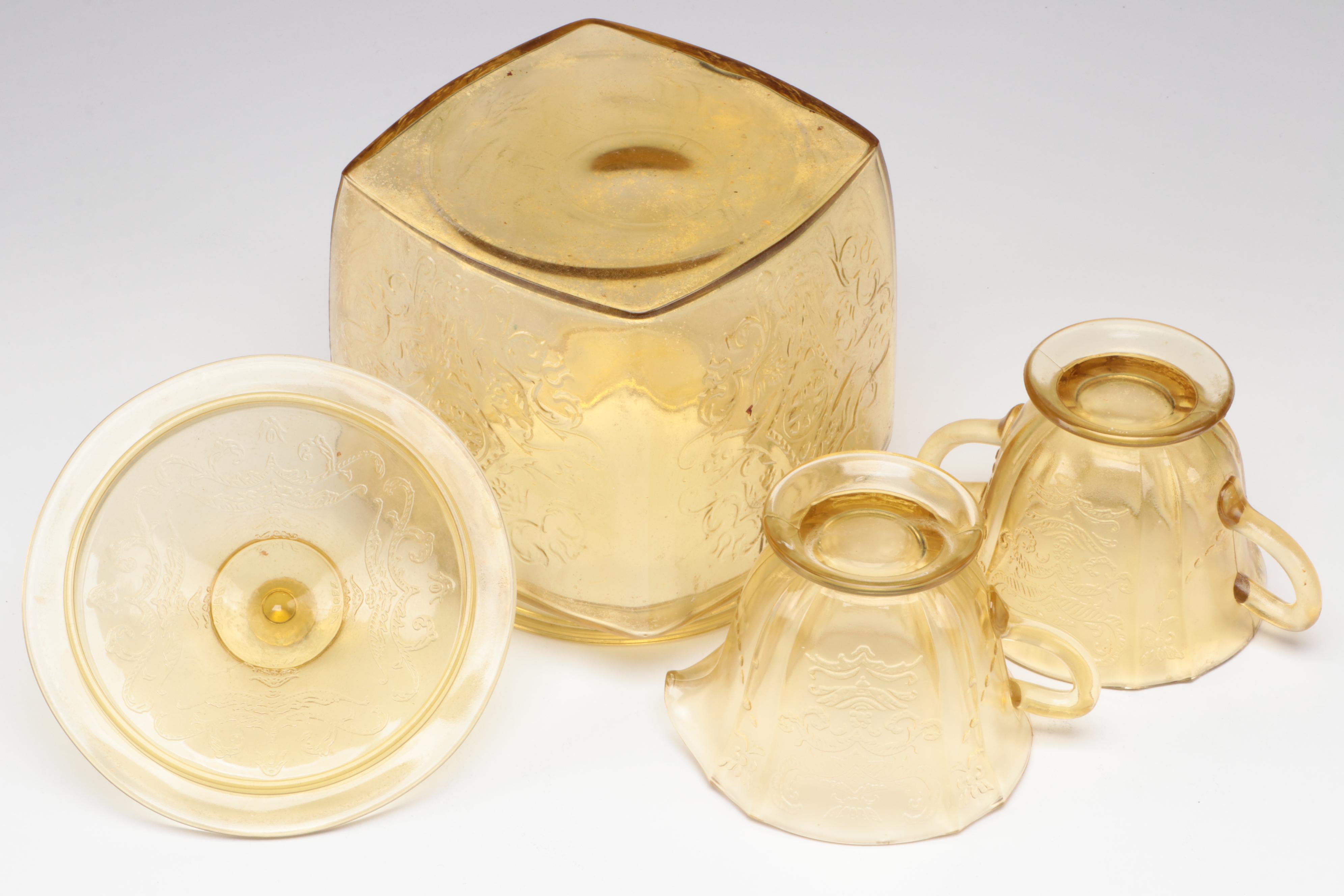 Indiana Glass "Recollection" Amber Glass Dinnerware and Serveware