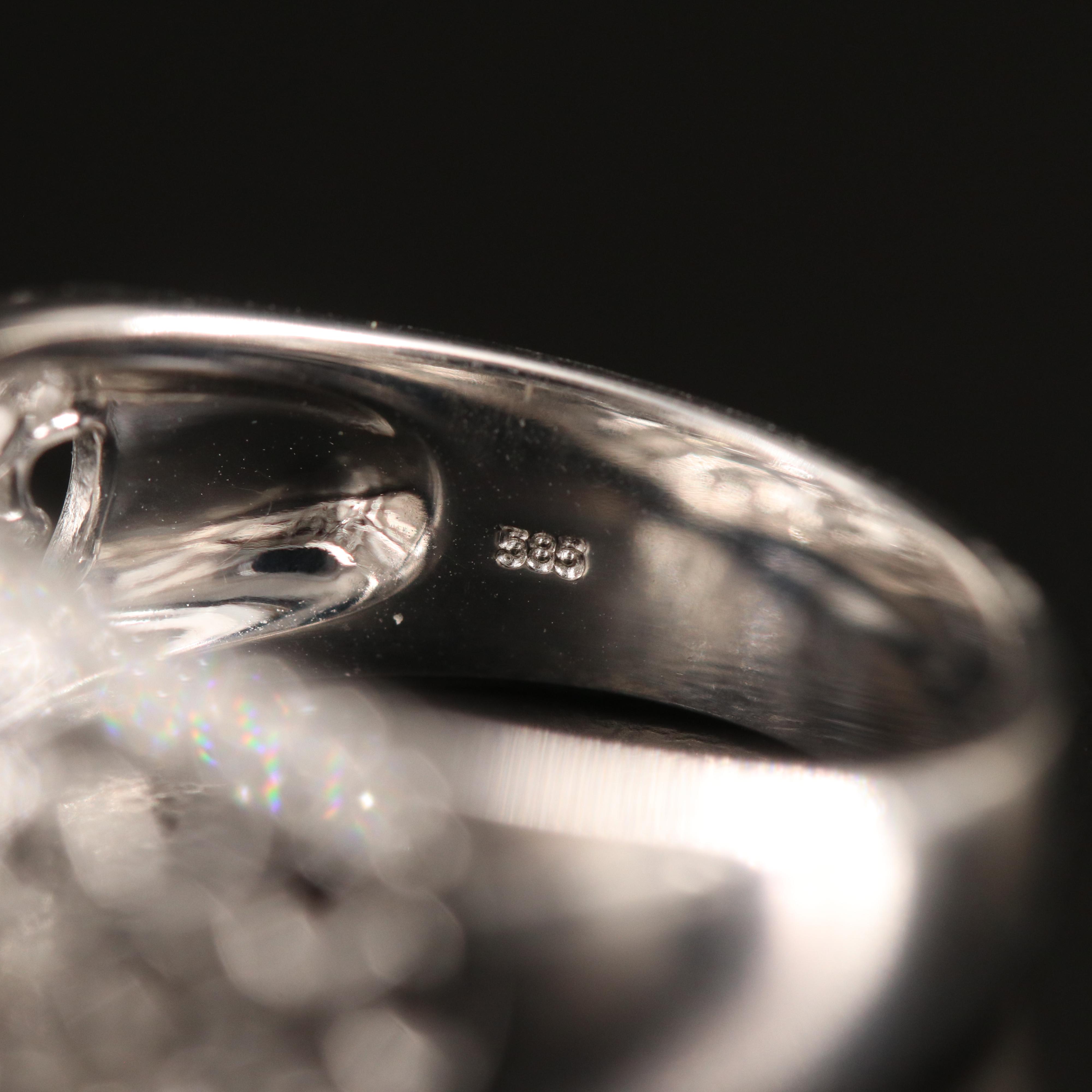 14K 0.44 CTW Diamond Flower Ring