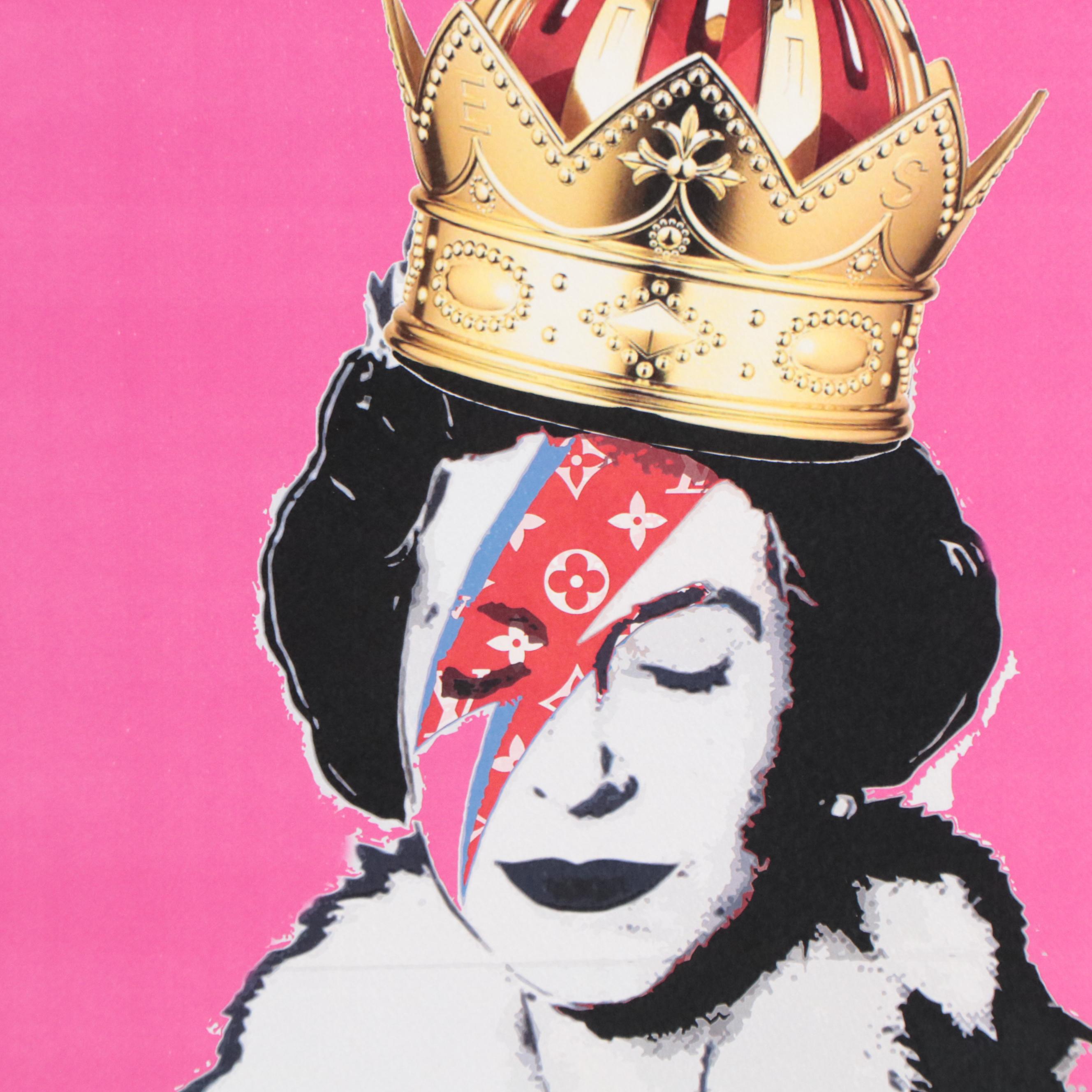 Death NYC Pop Art Graphic Print of the Queen as Ziggy, 2022