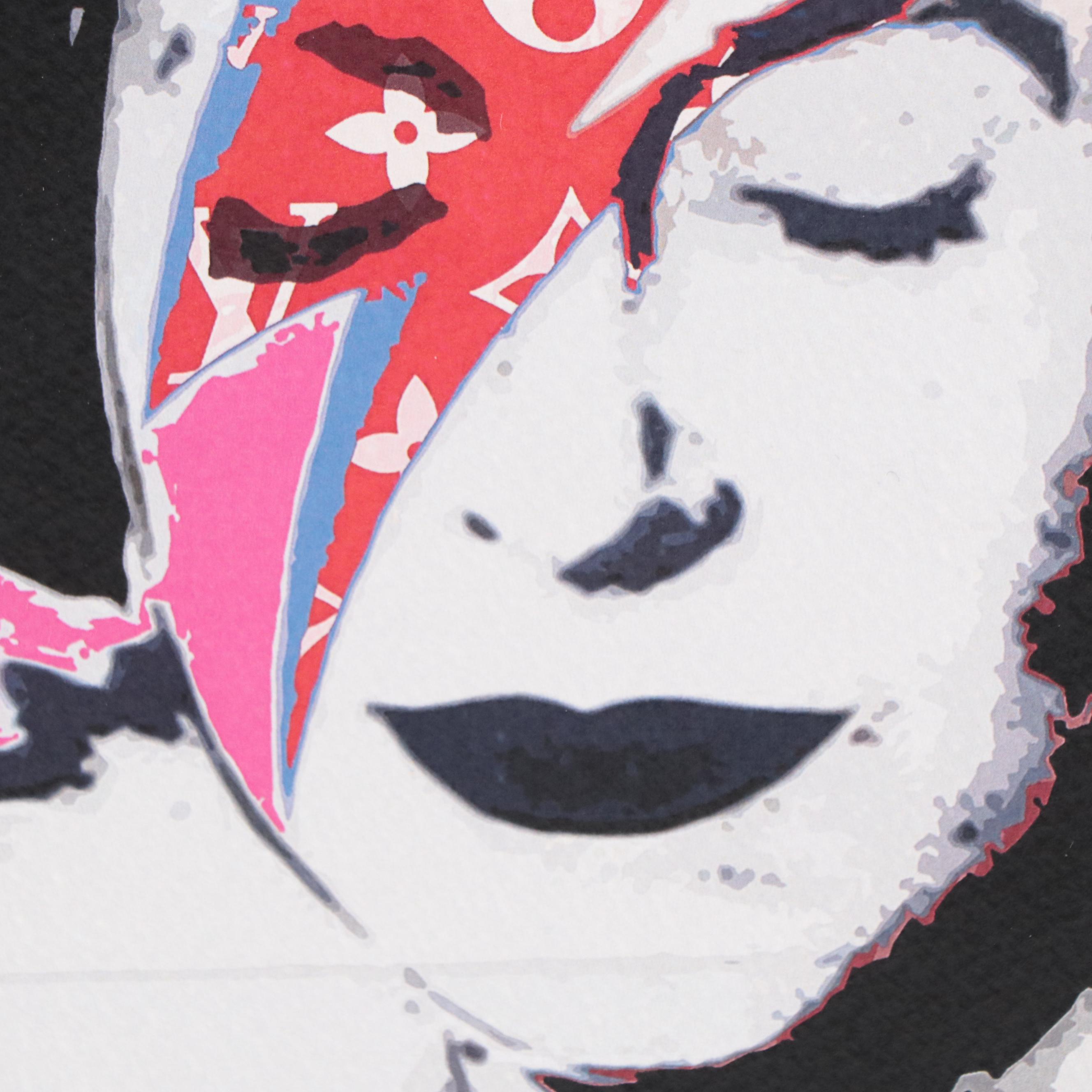 Death NYC Pop Art Graphic Print of the Queen as Ziggy, 2022