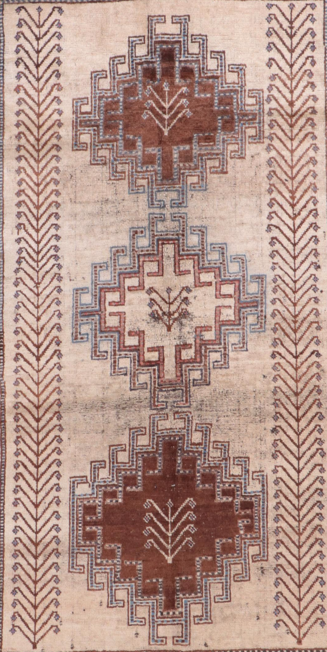 3'6 x 6'11 Hand-Knotted Afghan Tribal Area Rug